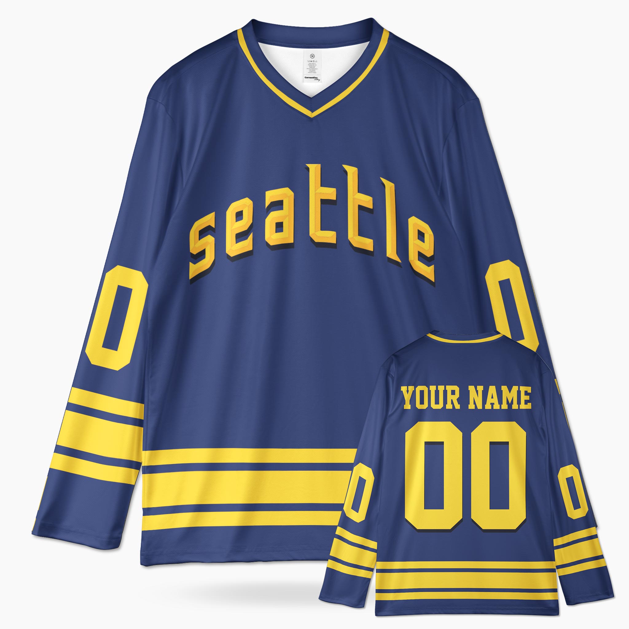 Custom City Hockey Jersey - Seattle Blue - Design Your Own
