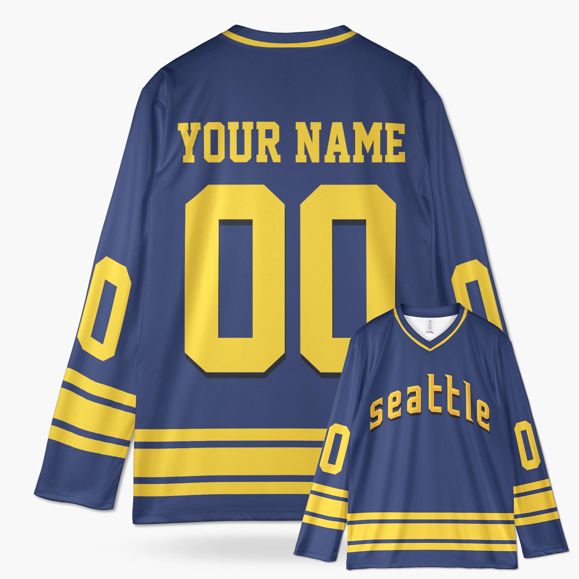 Custom City Hockey Jersey - Seattle Blue - Design Your Own