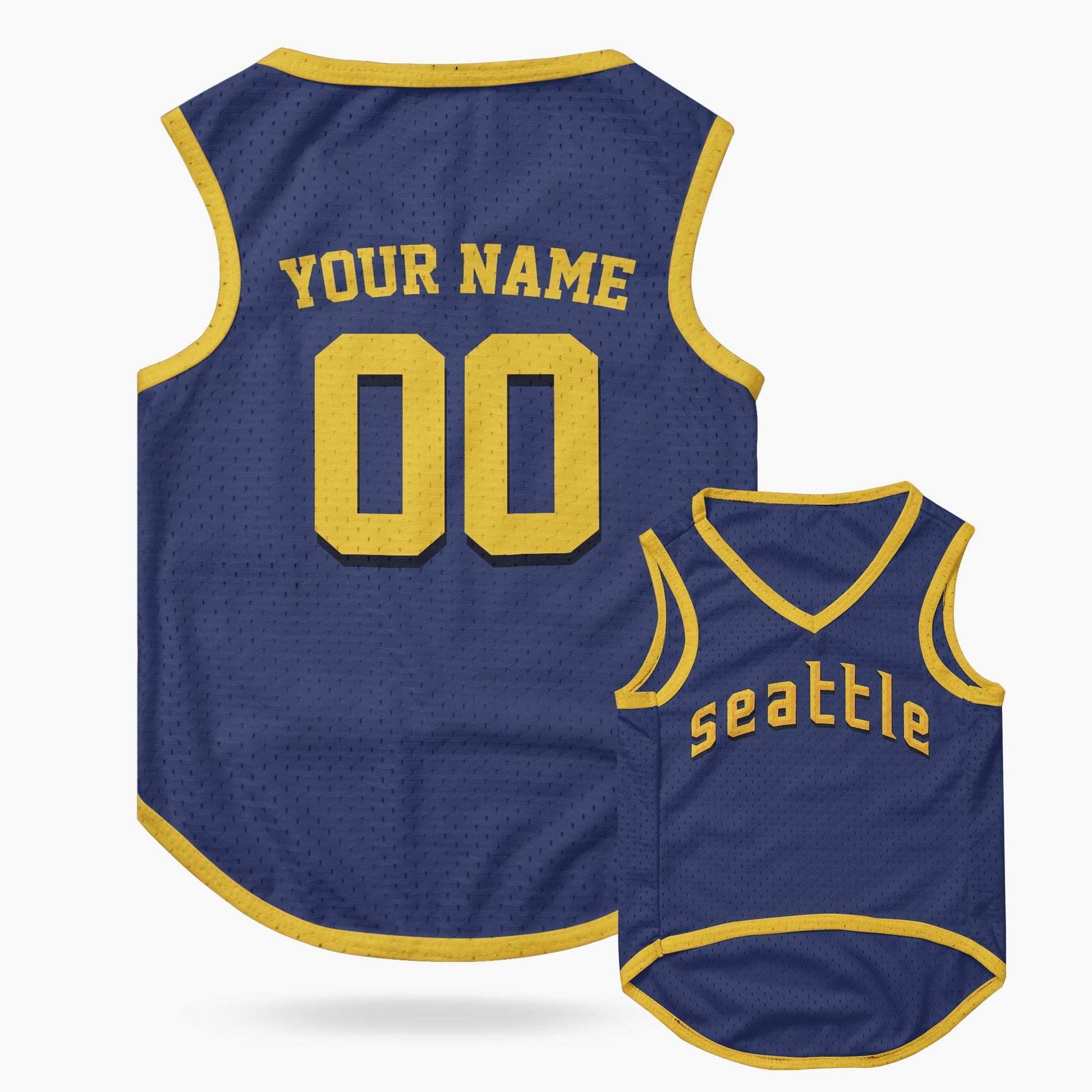 Custom City Pet Jersey Seattle Blue - Design Your Own
