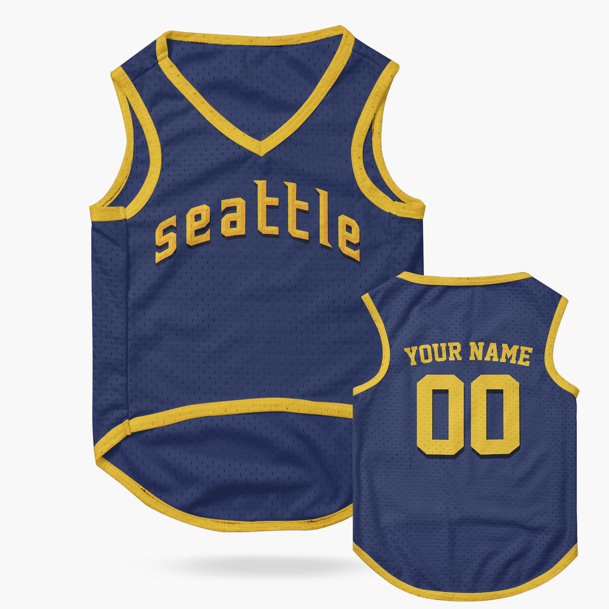 Custom City Pet Jersey Seattle Blue - Design Your Own
