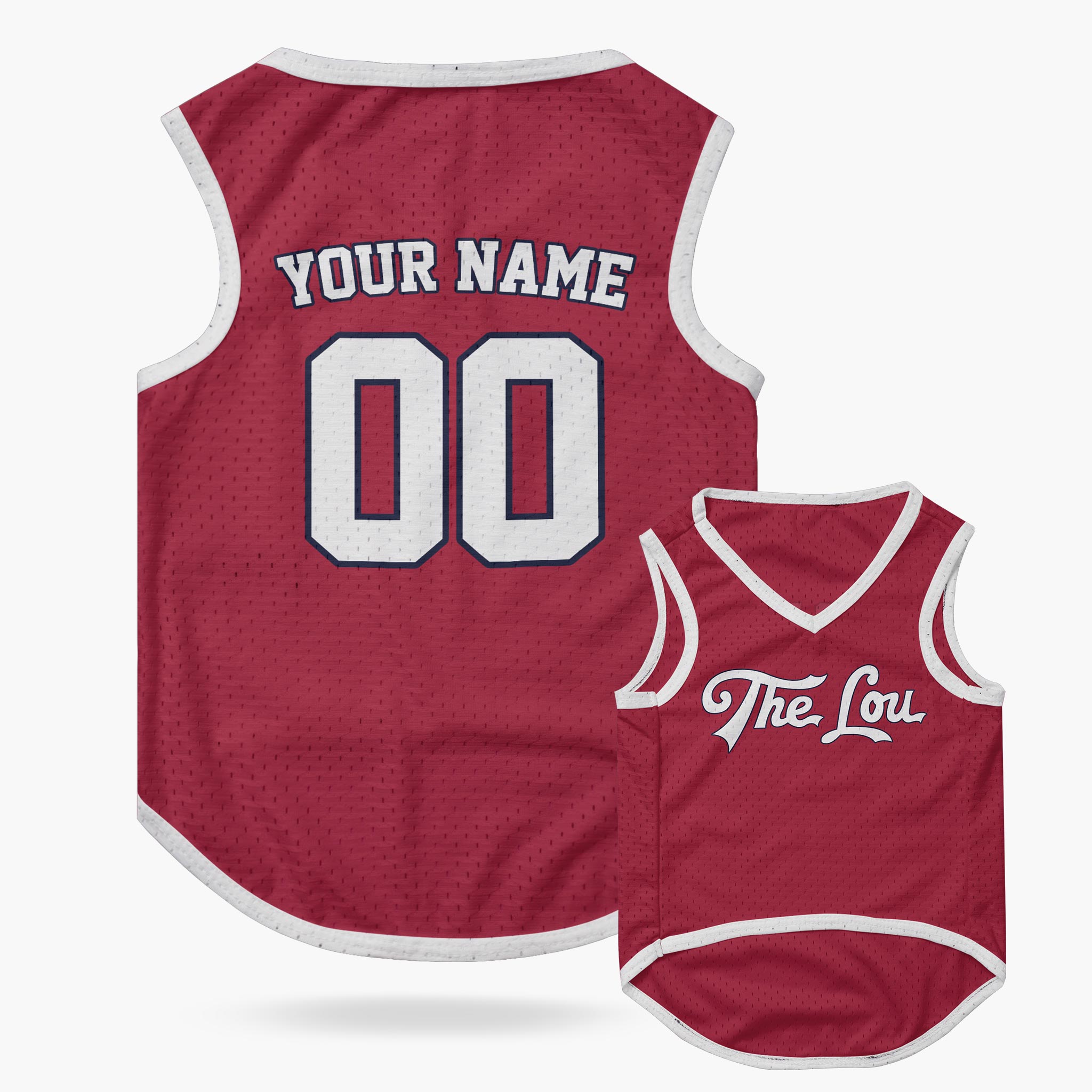 Custom City Pet Jersey St. Louis The Lou Red - Design Your Own