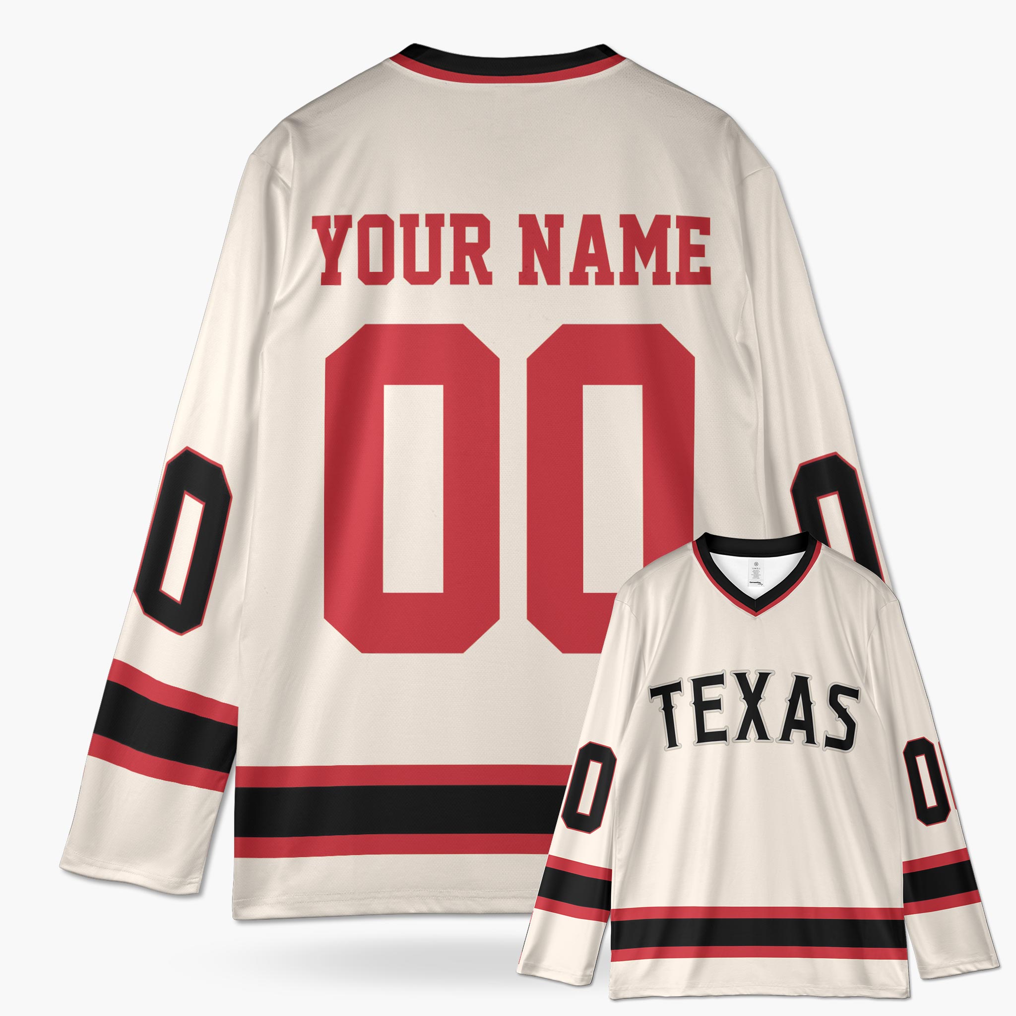 Custom City Hockey Jersey - Texas Beige - Design Your Own