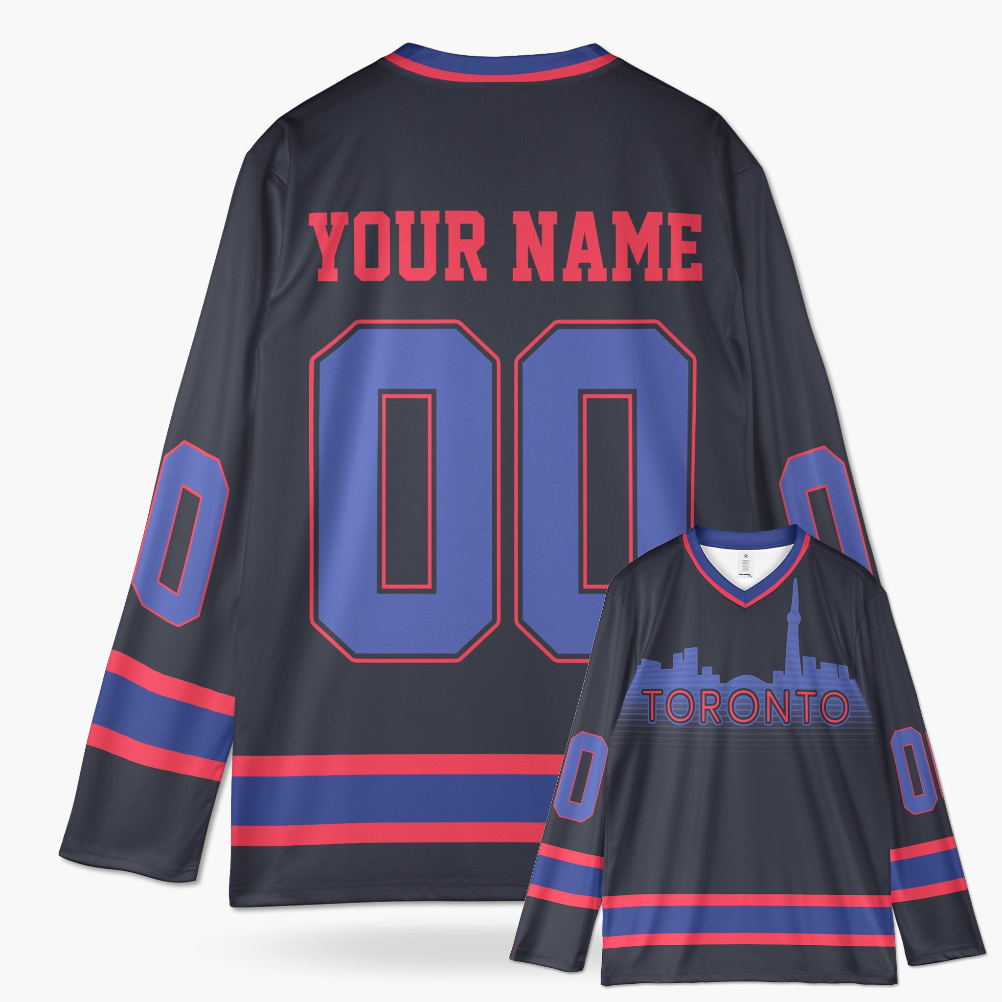 Custom City Hockey Jersey - Toronto Blue - Design Your Own