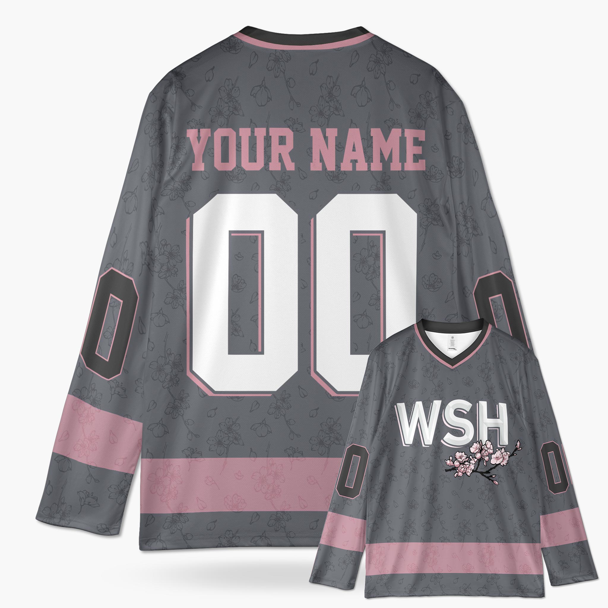 Custom City Hockey Jersey - Washington WSH Gray - Design Your Own