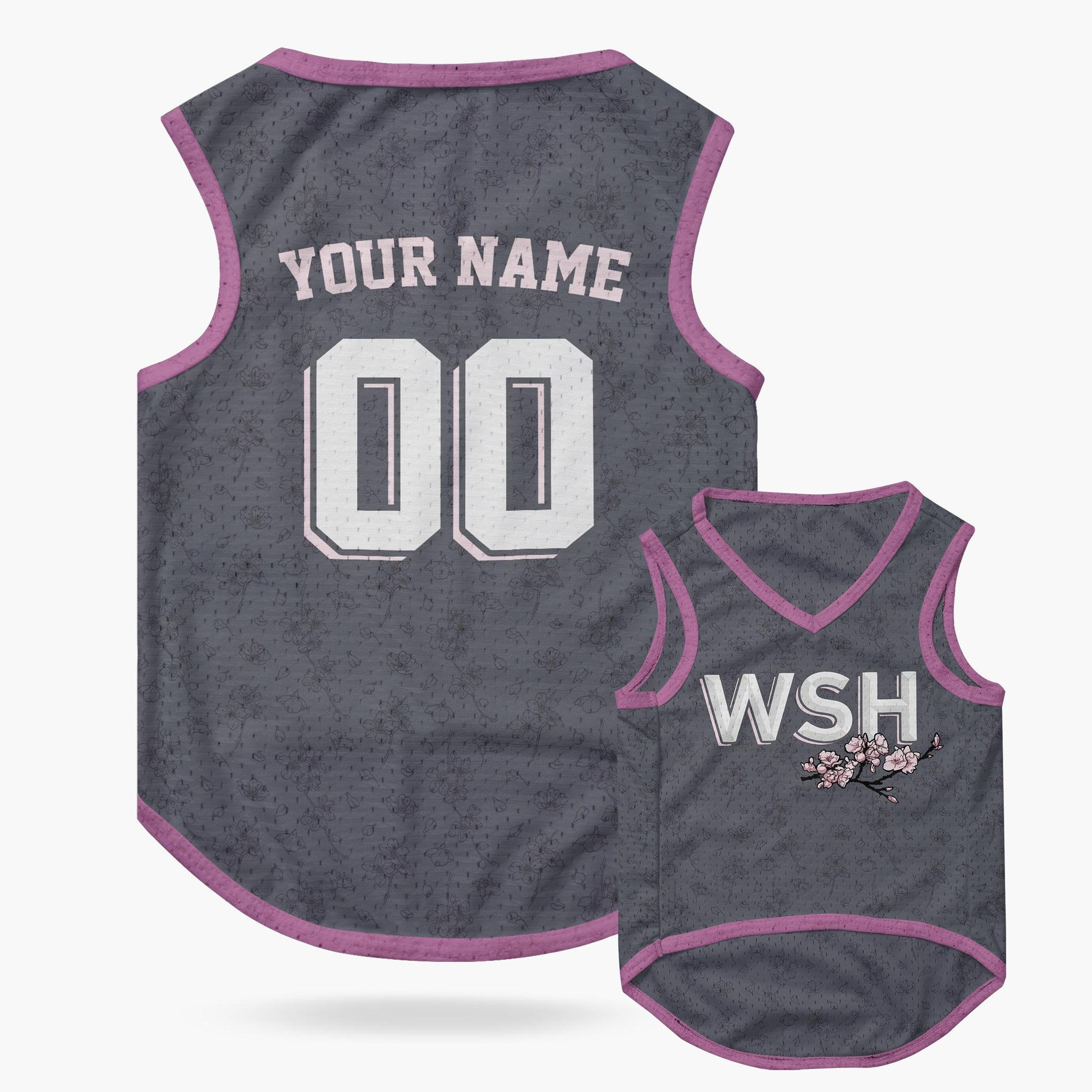 Custom City Pet Jersey Washington WSH Gray - Design Your Own