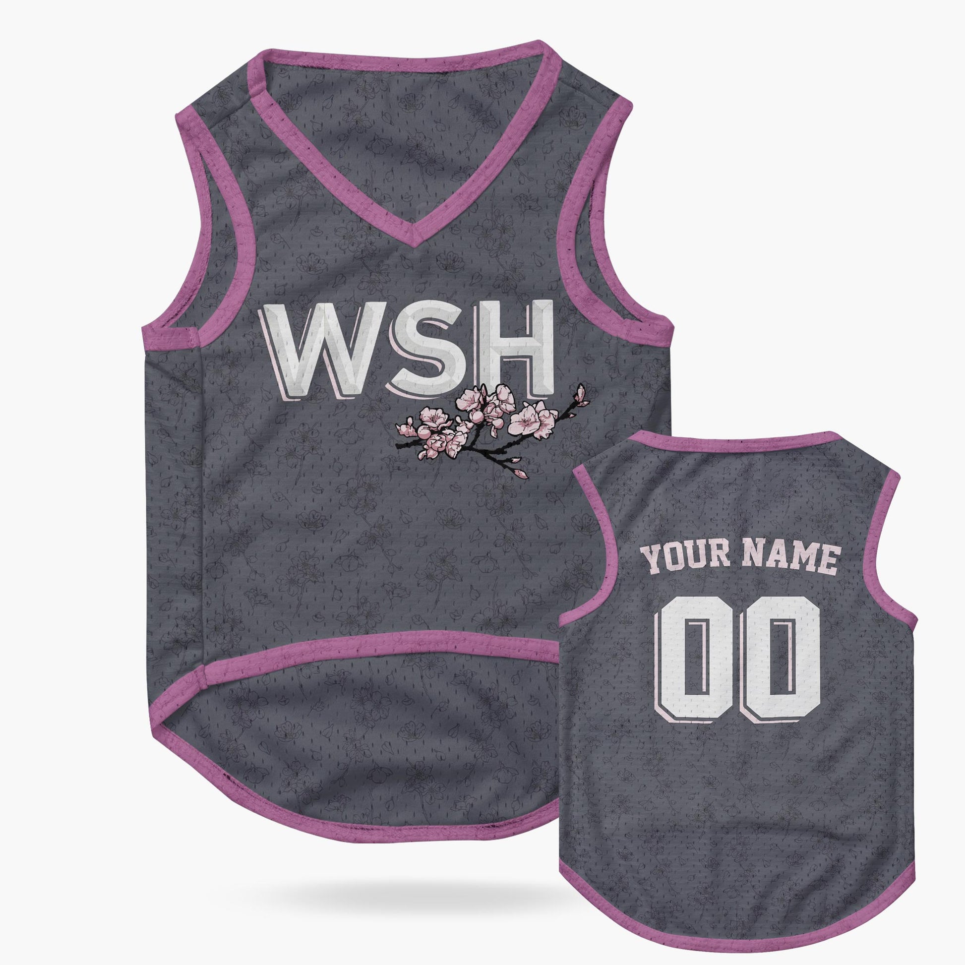 Custom City Pet Jersey Washington WSH Gray - Design Your Own