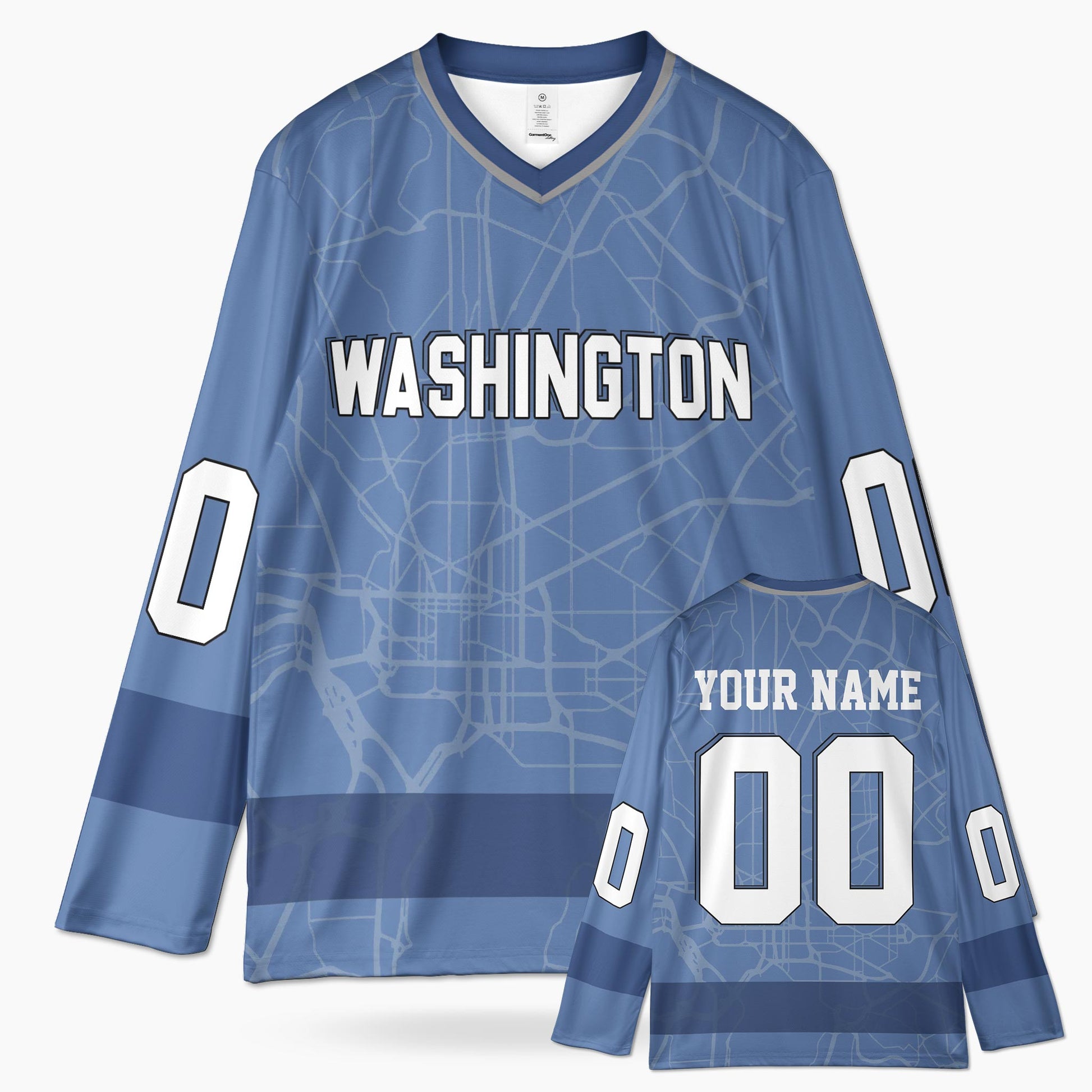 Custom City Hockey Jersey - Washington Blue - Design Your Own