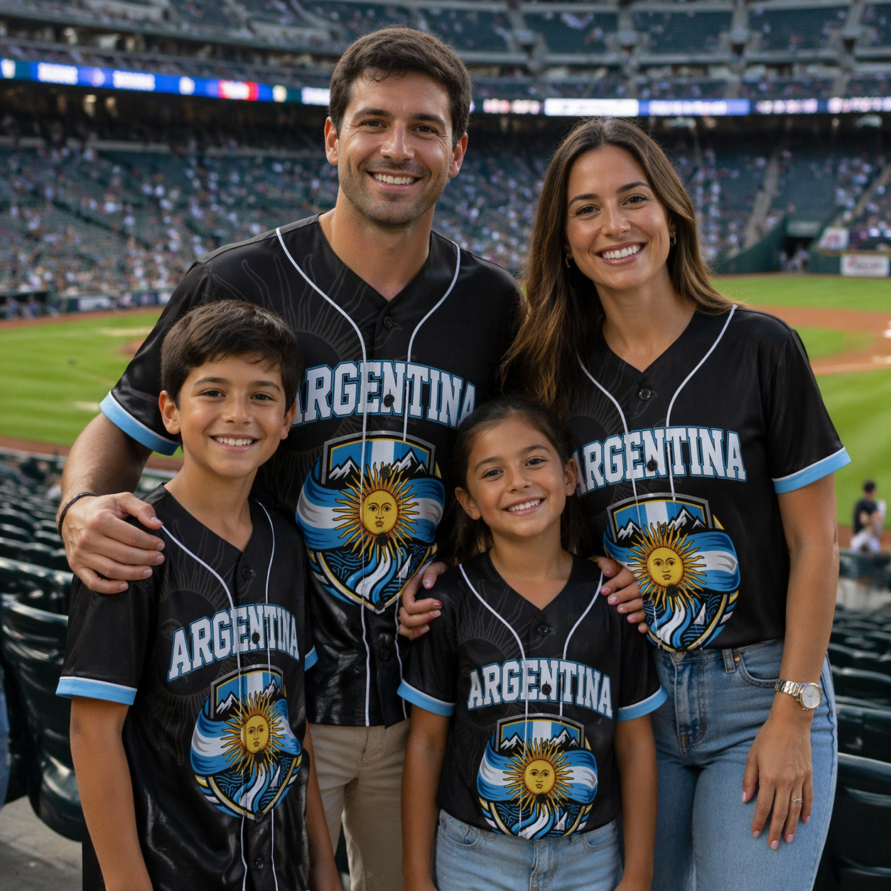Custom Argentina Baseball Jersey Argentinian Fan Sun – Personalized Name Number