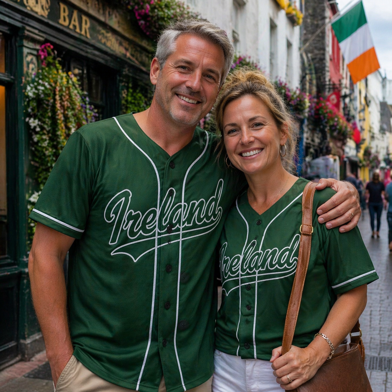 Custom Ireland Baseball Jersey Irish Fan Classic Script Green – Personalized Name Number