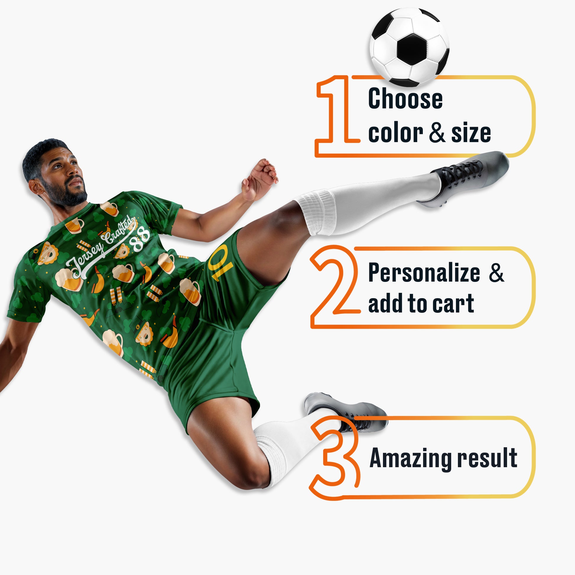 Custom St. Patrick's Day Soccer Jersey Leprechaun Party - Design Your Own