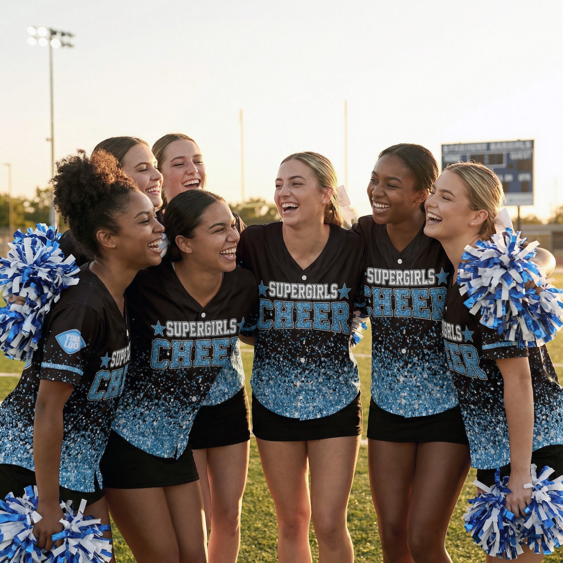 Custom Cheer Baseball Jersey Bow Design Teal and Pink - Design Your Own