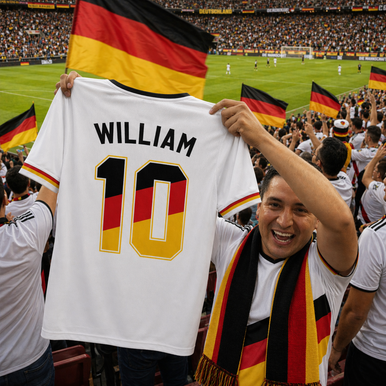 Custom Germany Soccer Jersey German Fan Map - Personalized Name Number