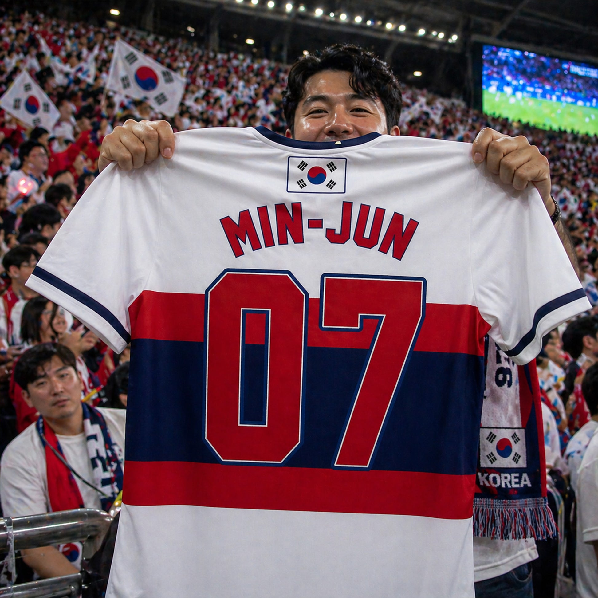 Custom Korea Soccer Jersey Korean Fan Heritage Pattern – Personalized Name Number