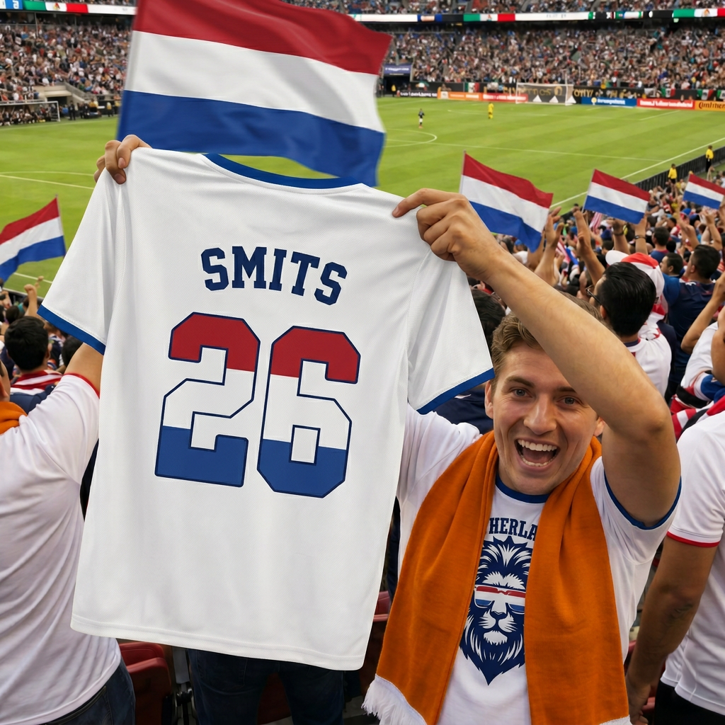 Custom Netherlands Soccer Jersey Dutch Fan Lion - Personalized Name Number