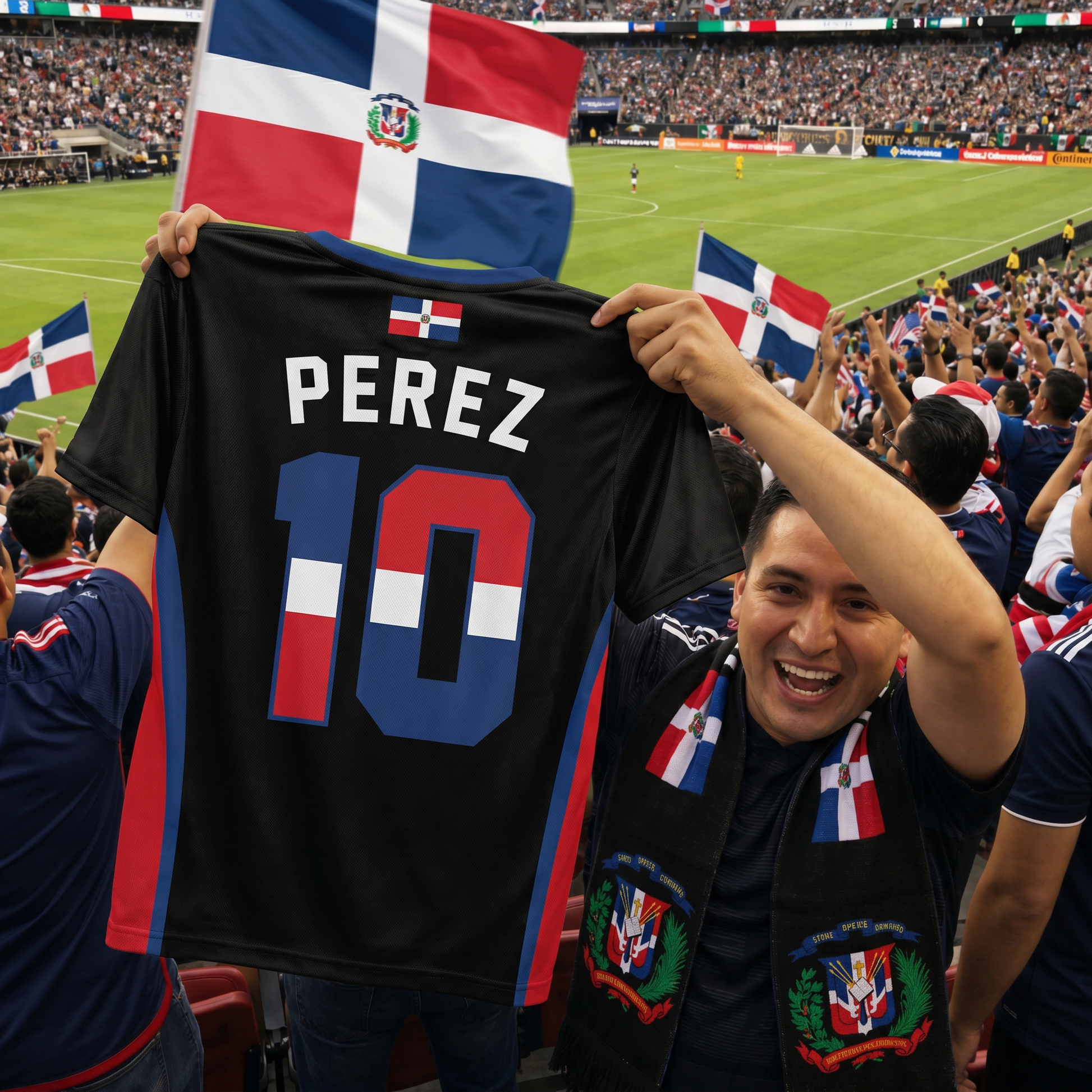 Custom República Dominicana Soccer Jersey Dominican Fan Classic White – Personalized Name Number