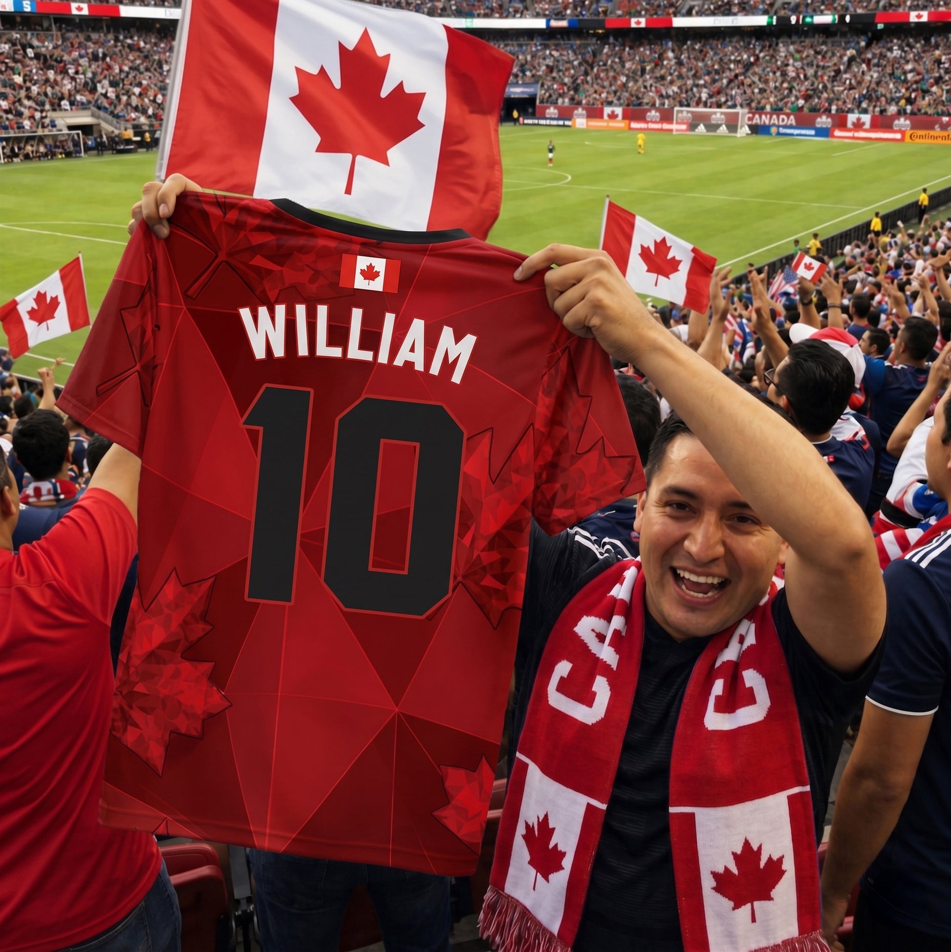 Custom Canada Soccer Jersey Canadian Fan Classic White - Personalized Name Number