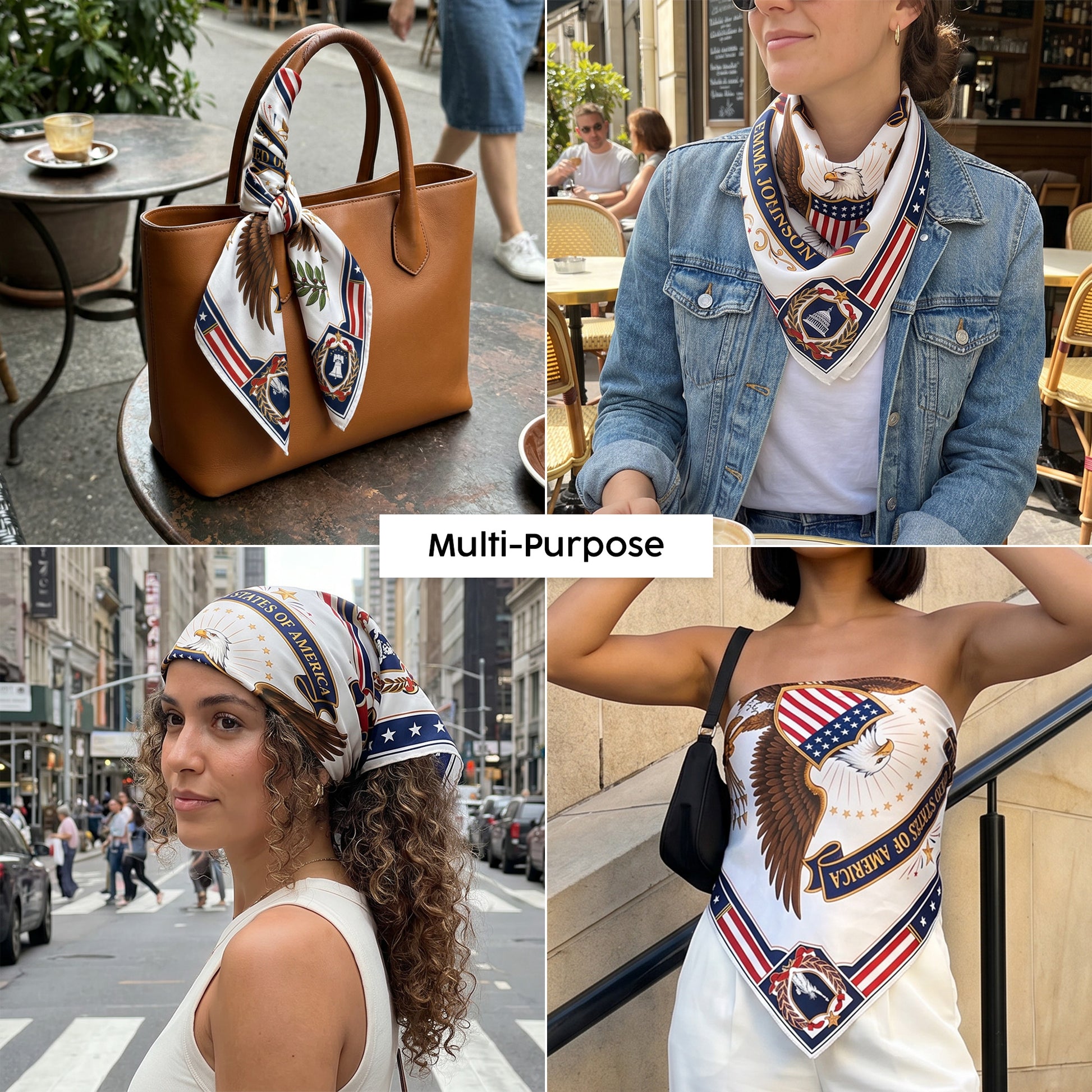 Custom Country Head Scarf Bandana Mexico - Personalized Name