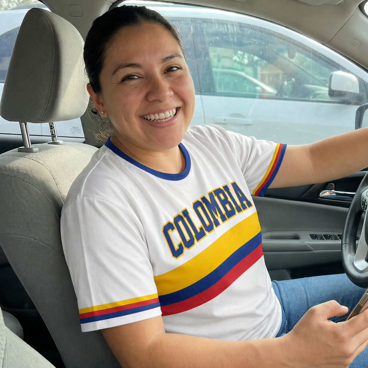 Custom Colombia Soccer Jersey Colombian Fan Classic Script - Personalized Name Number
