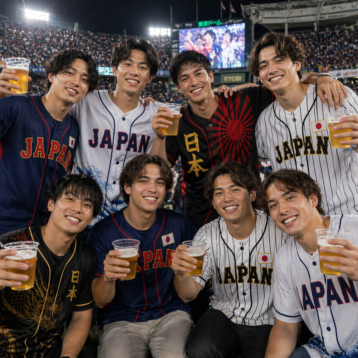 Custom Japan Baseball Jersey Japanese Fan Classic Script – Personalized Name Number