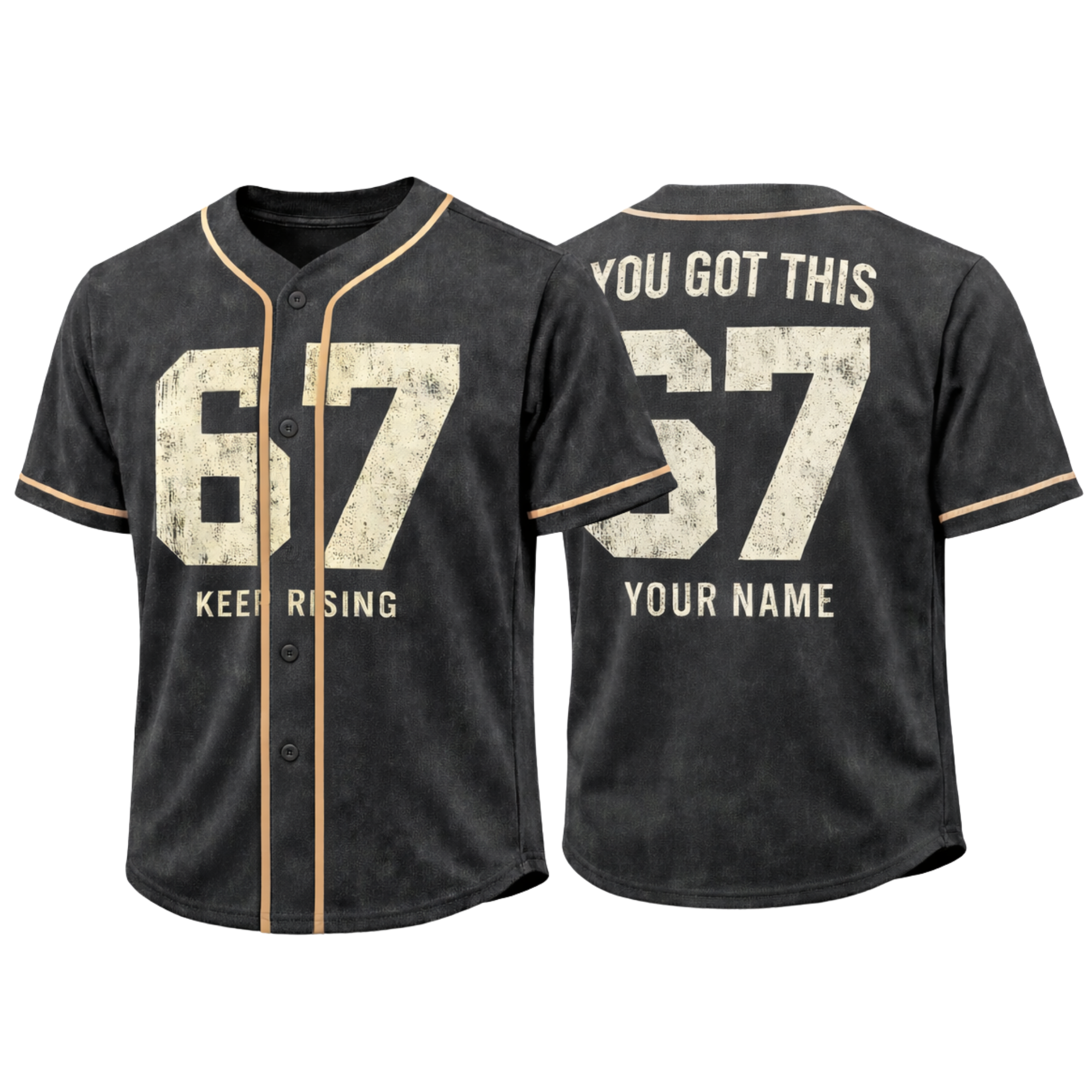 Custom 6-7 Baseball Jersey – Six Seven Meme Design Add Your Name and Number