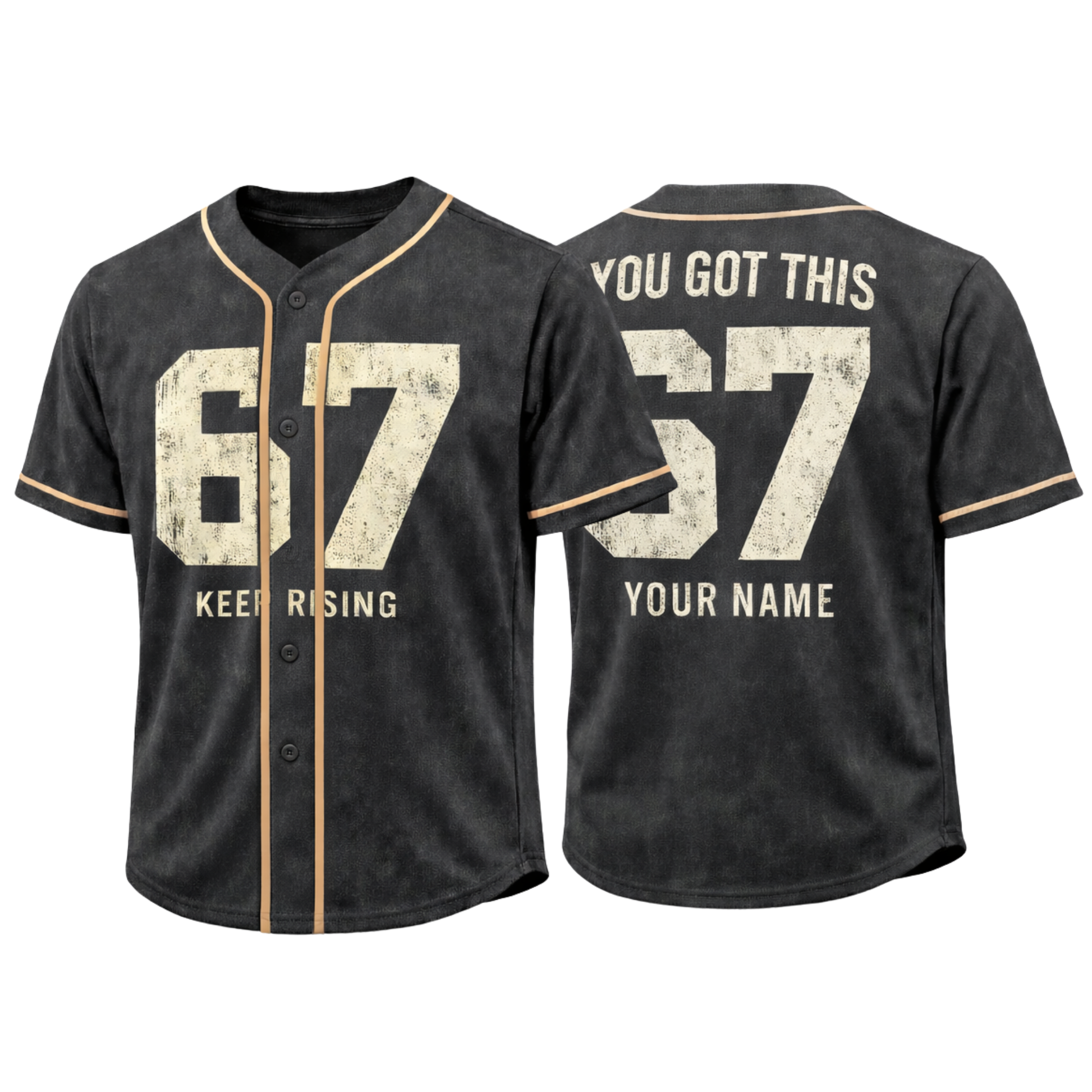 Custom 6-7 Baseball Jersey – Six Seven Meme Design Add Your Name and Number