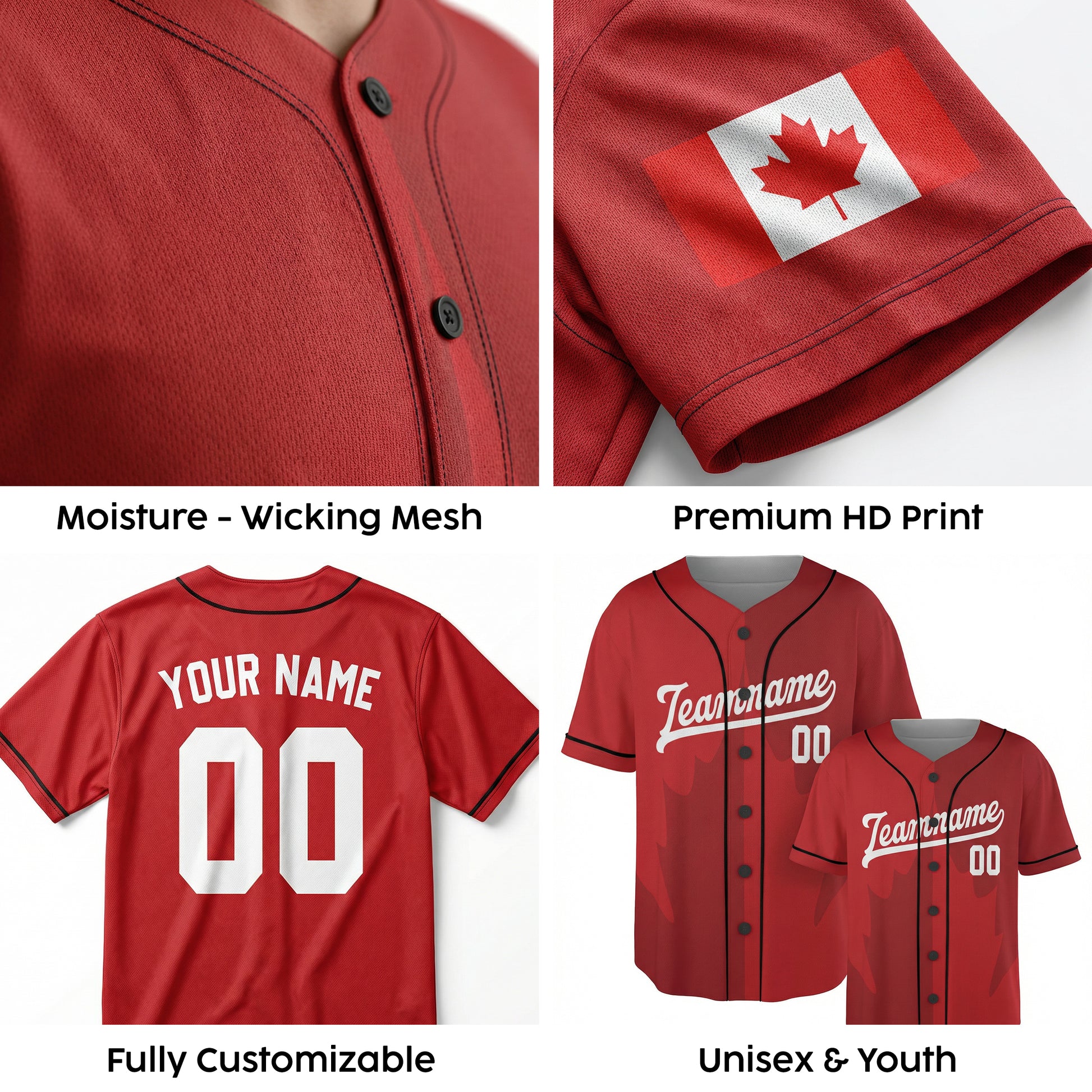 Custom USA Jersey American Fan Red – Personalized Name Number