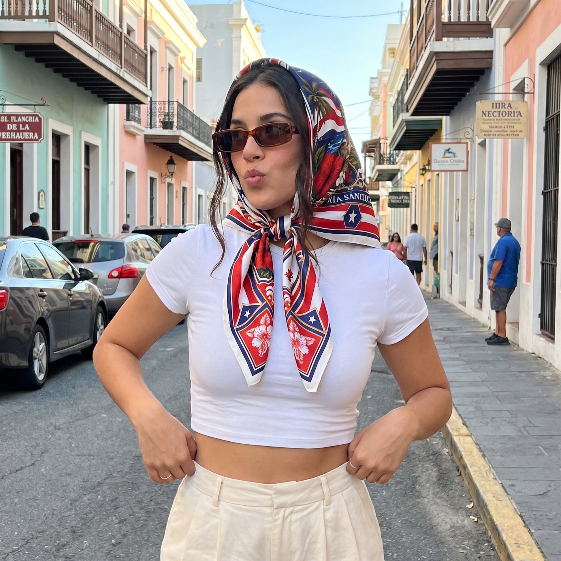Custom Country Head Scarf Bandana Mexico - Personalized Name