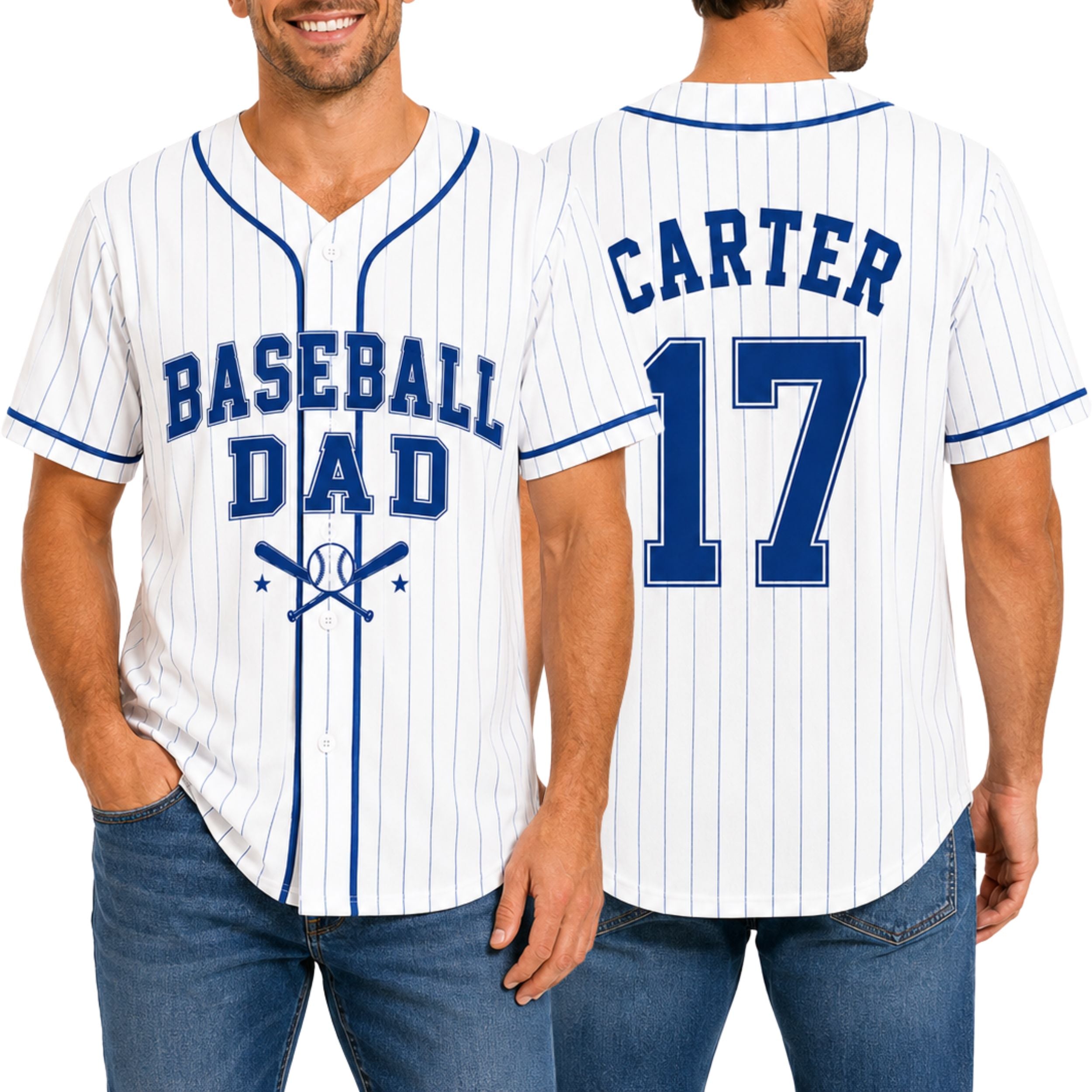 Custom Baseball Dad Baseball Jersey - Design Your Own