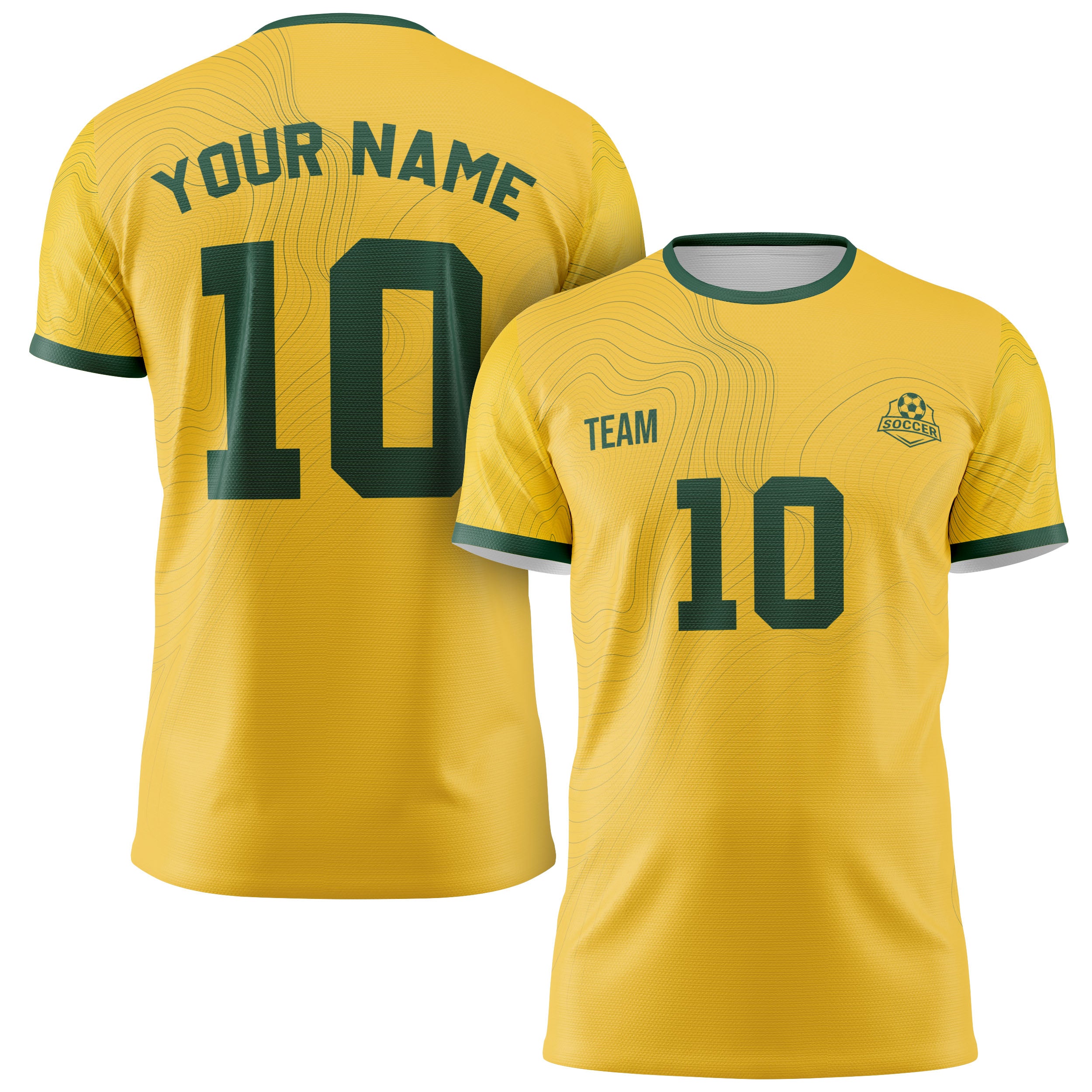 Custom Australia Soccer Jersey 2026 Gold and Green - Design Your Own