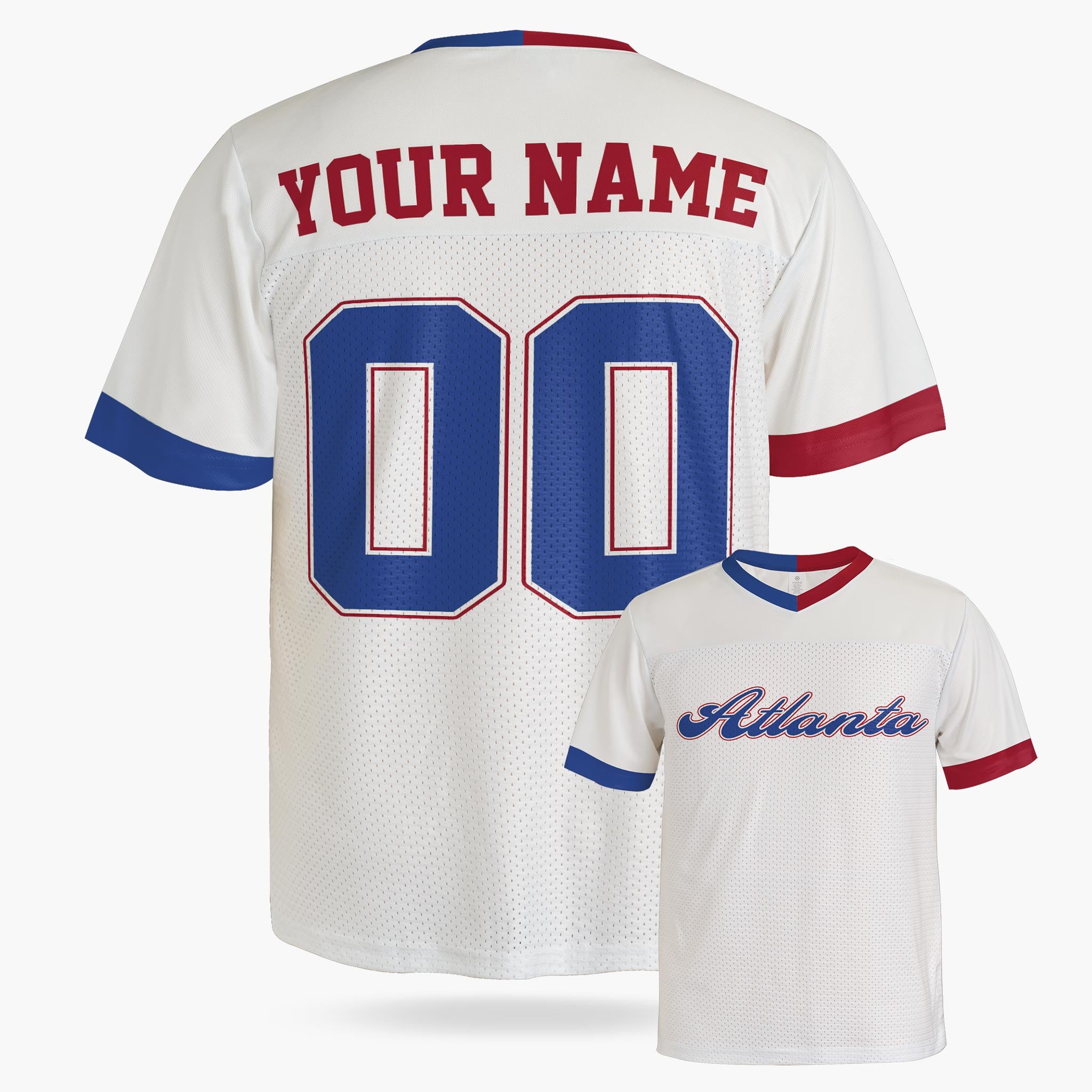 Custom City Football Jersey - Atlanta White - Design Your Own