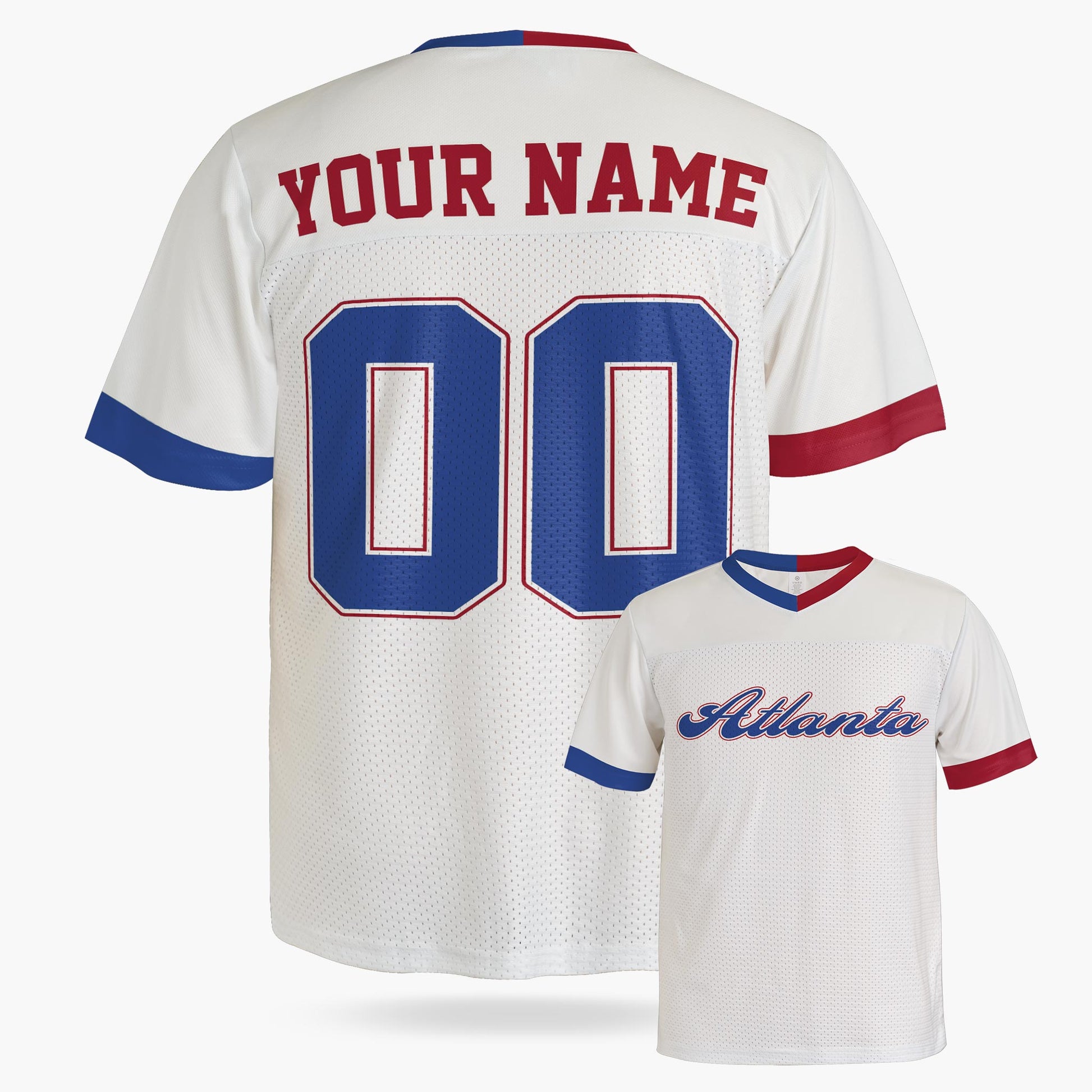 Custom City Football Jersey - Atlanta White - Design Your Own