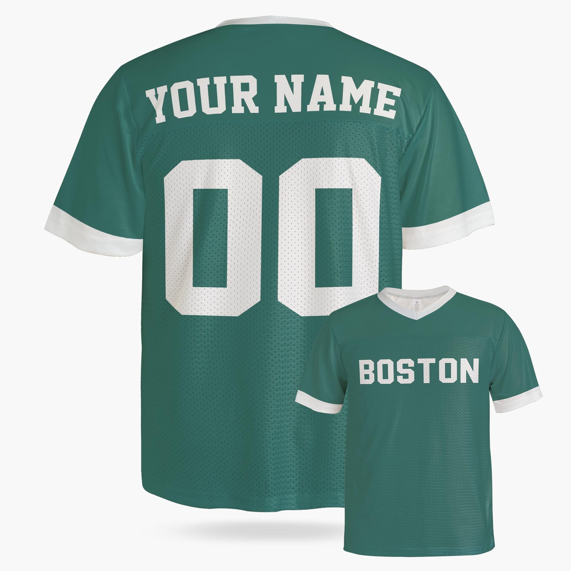 Custom City Football Jersey - Boston Green - Design Your Own