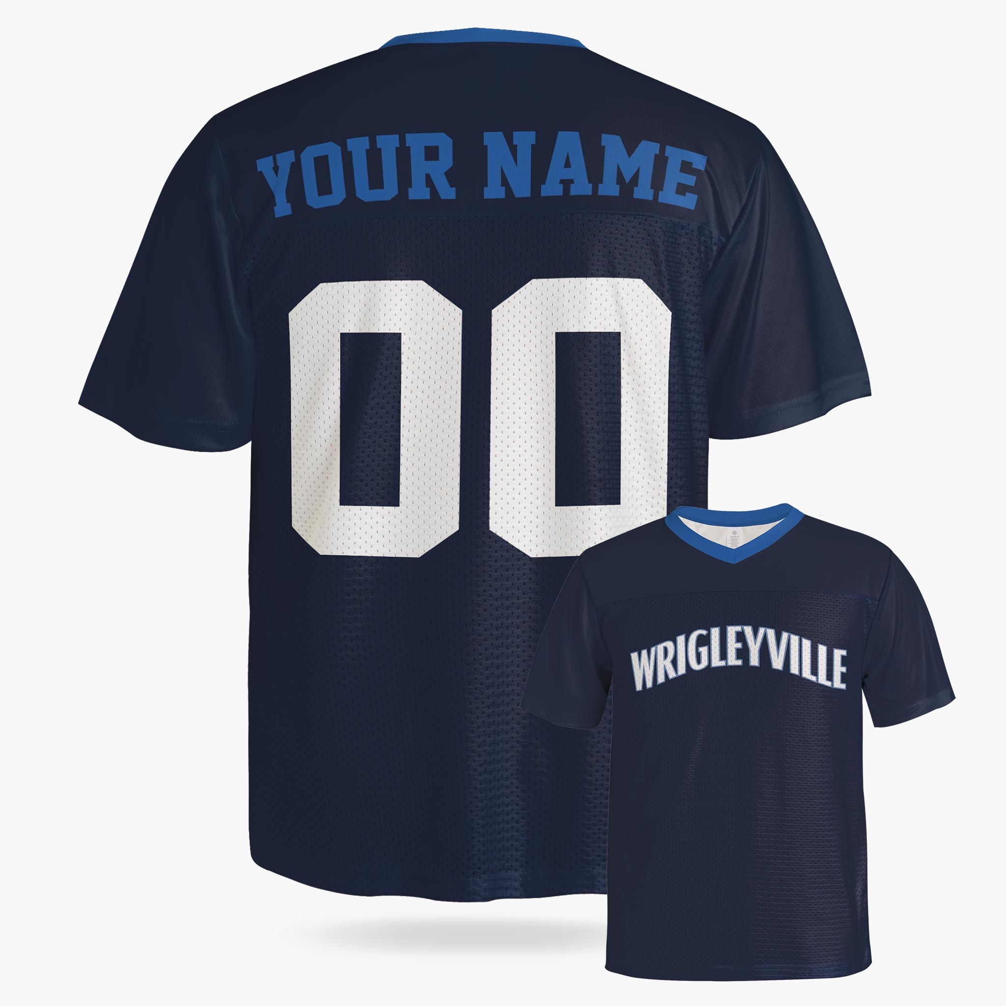 Custom City Football Jersey - Chicago Wrigleyville Blue - Design Your Own