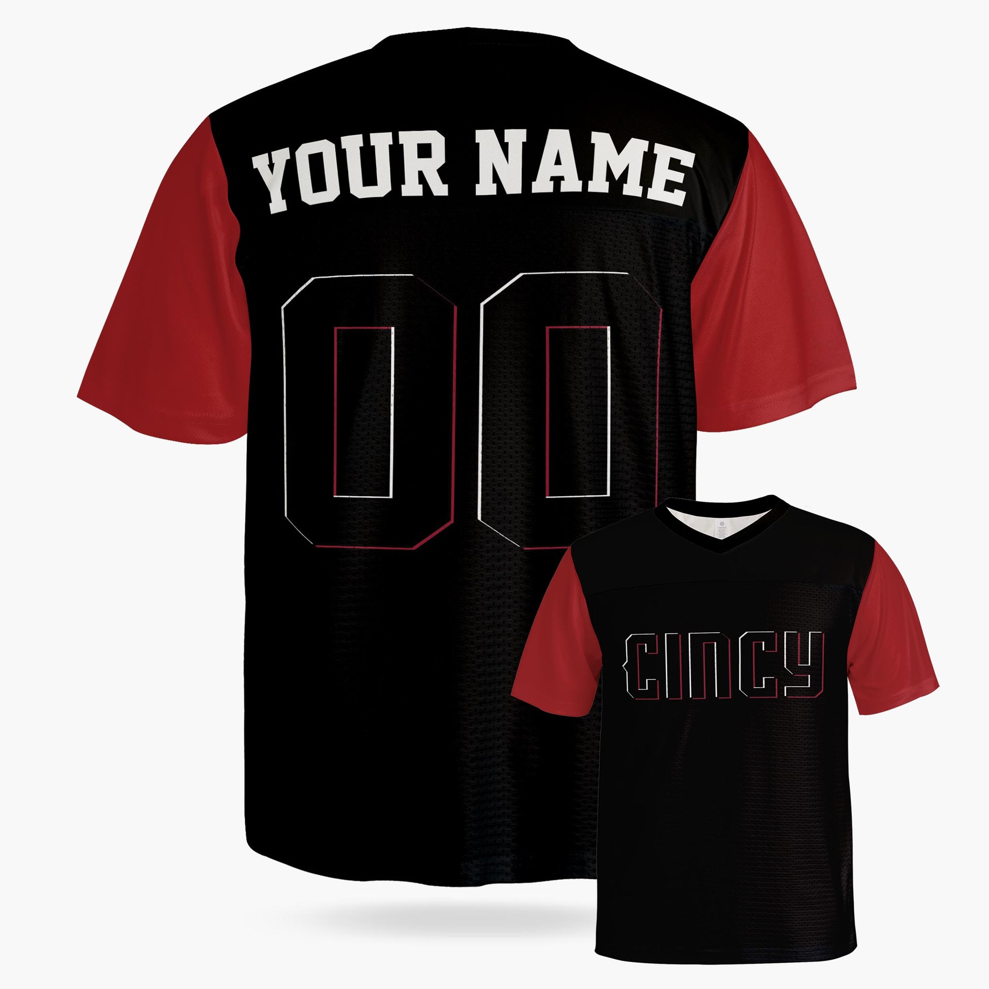 Custom City Football Jersey - Cincinnati Cincy Black - Design Your Own