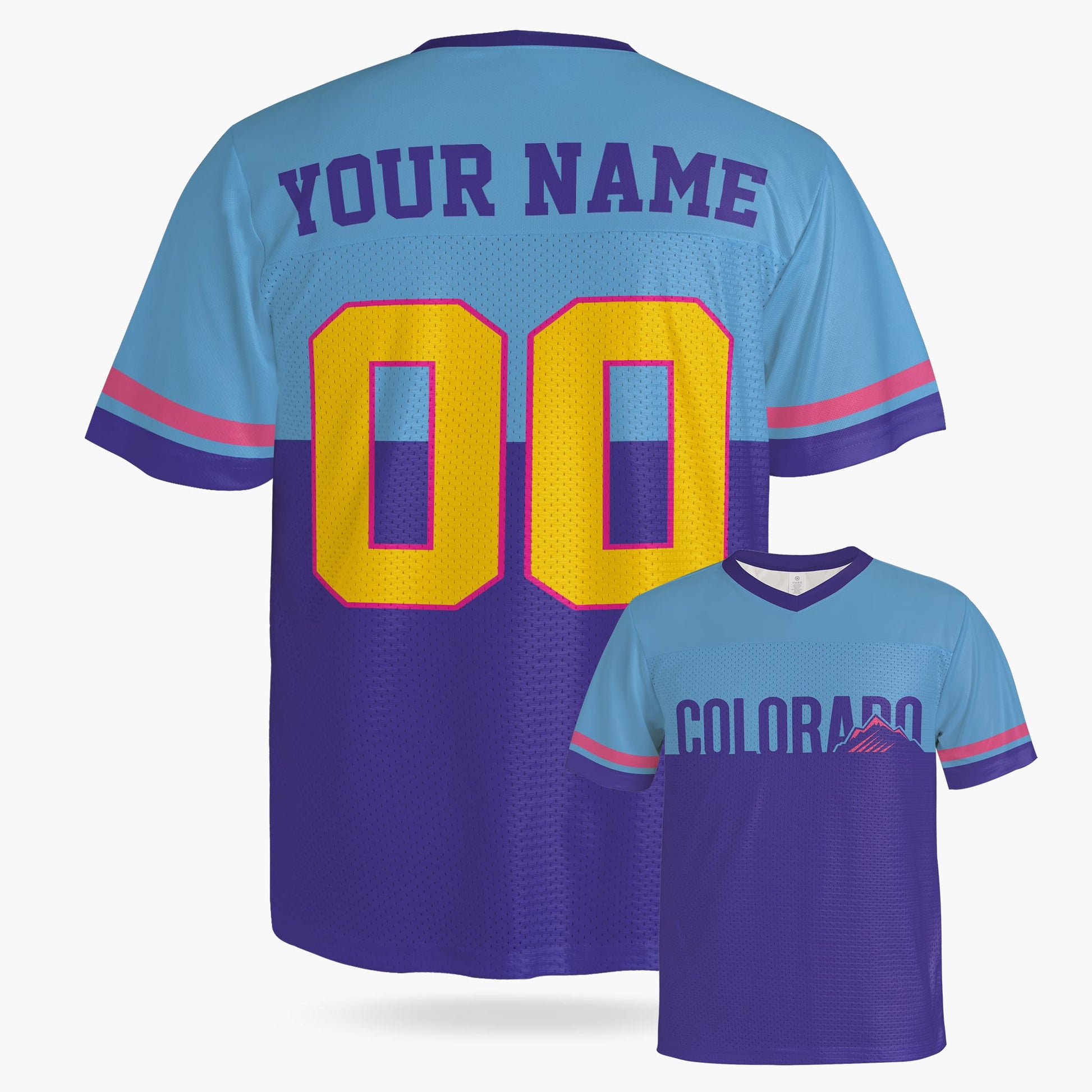 Custom City Football Jersey - Colorado Purple - Design Your Own