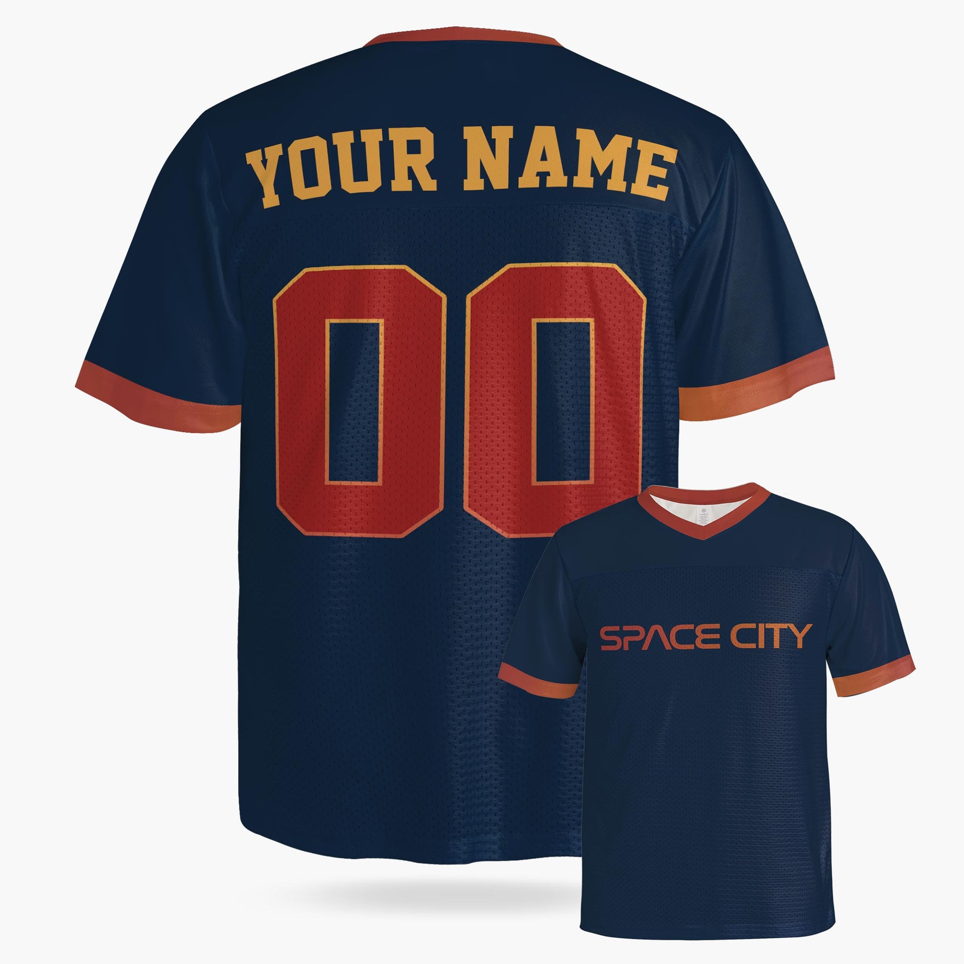 Custom City Football Jersey - Houston Space City Blue - Design Your Own