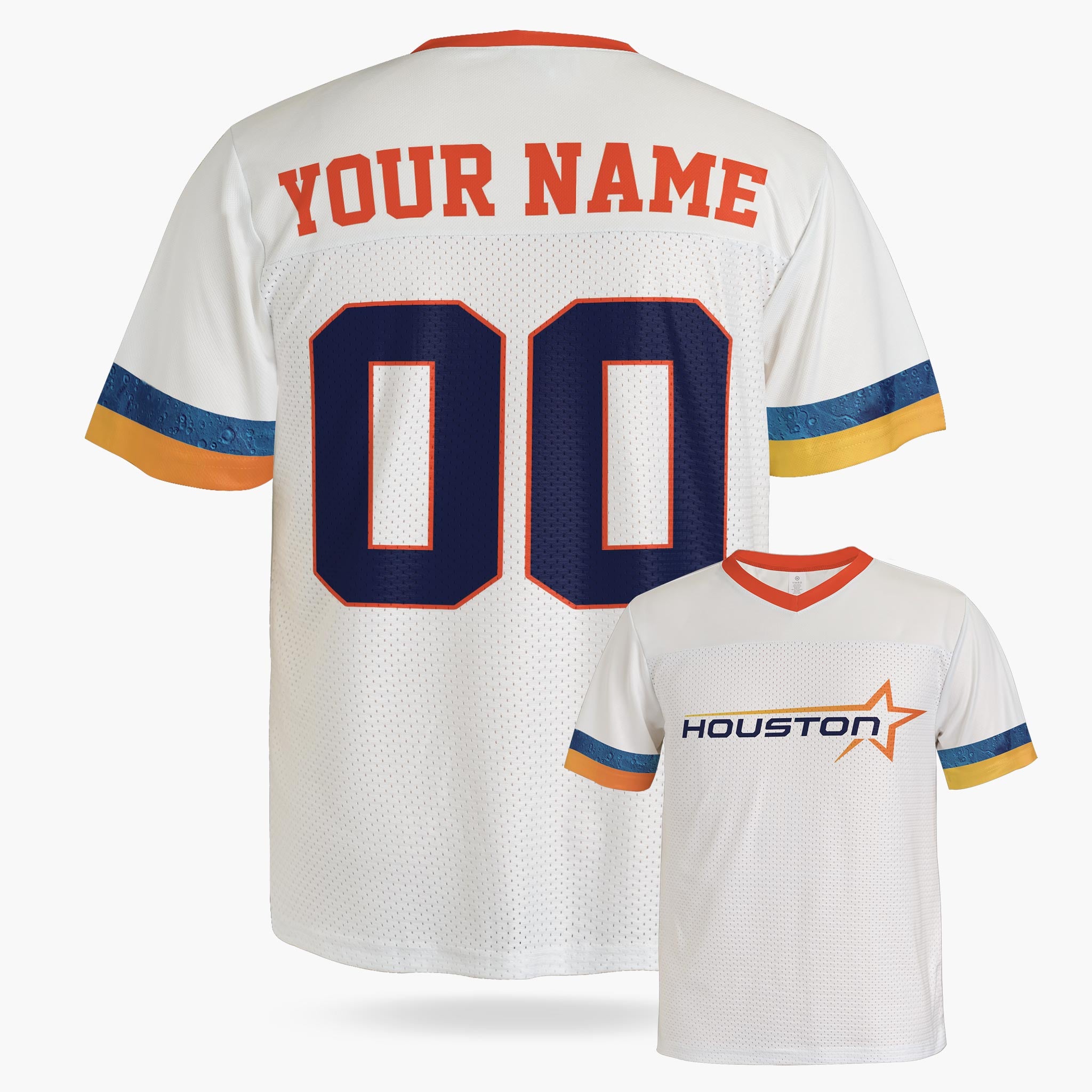 Custom City Football Jersey - Houston White - Design Your Own