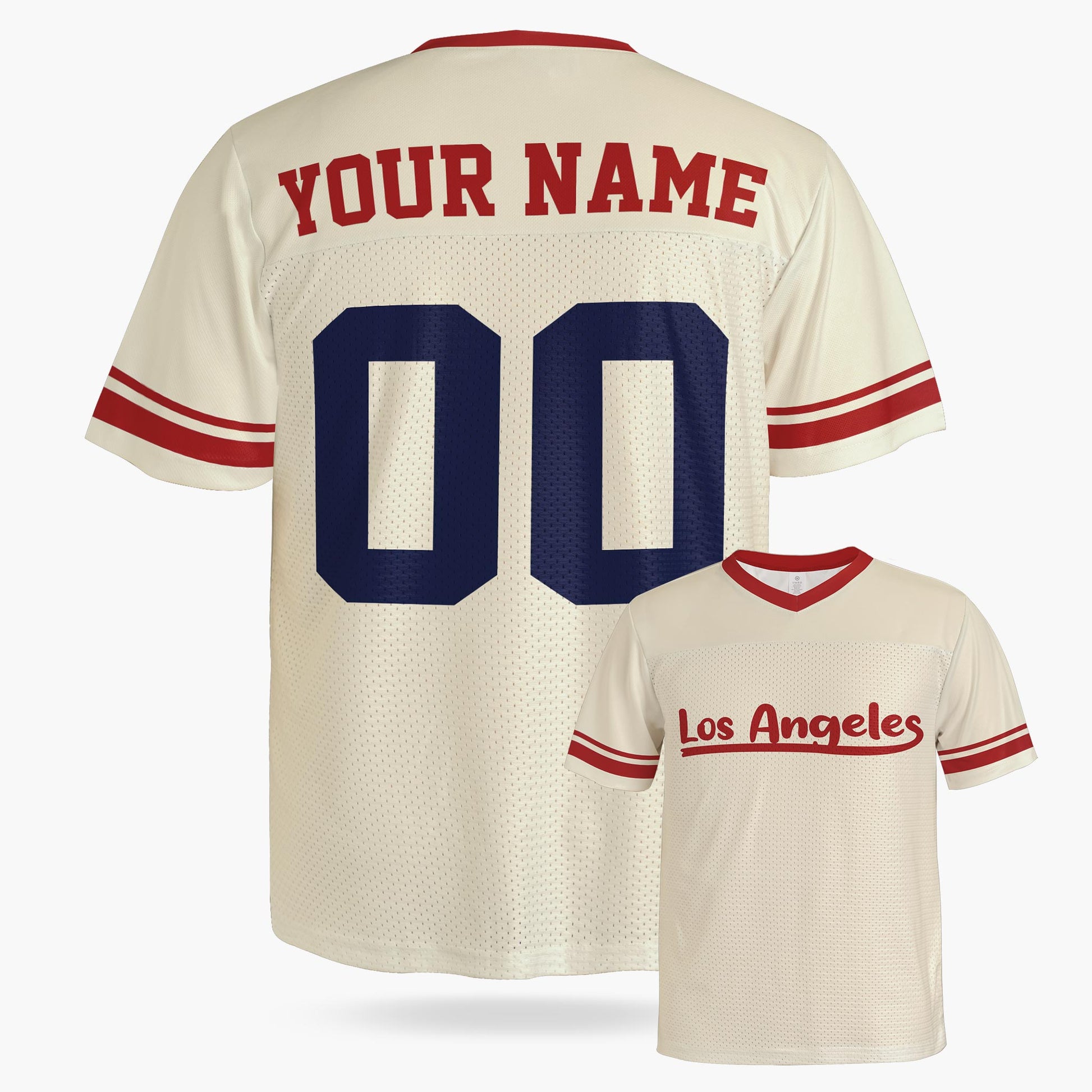 Custom City Football Jersey - Los Angeles Beige - Design Your Own