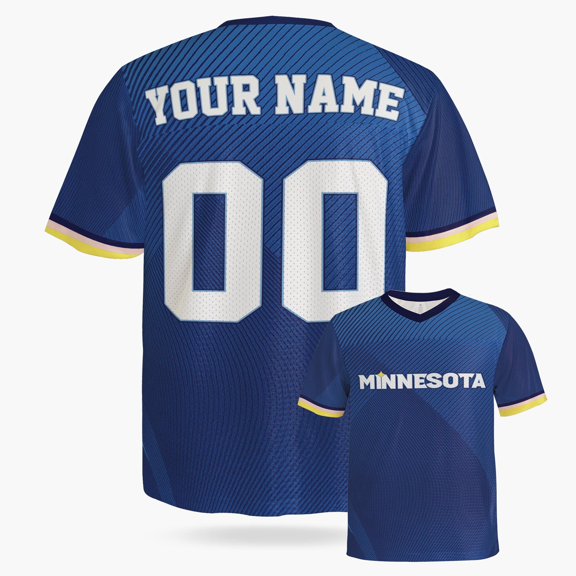 Custom City Football Jersey - Minnesota Blue - Design Your Own