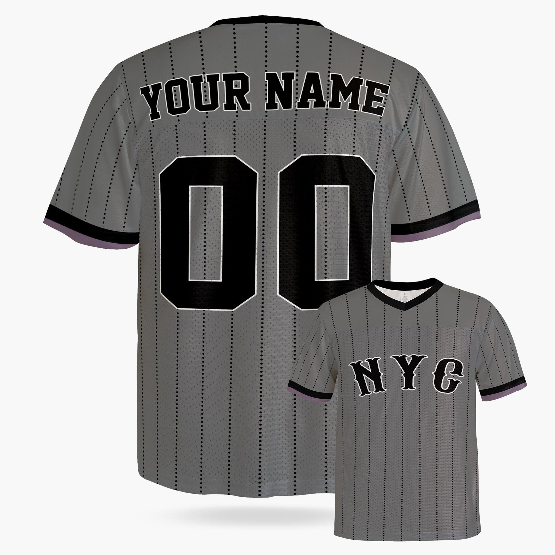 Custom City Football Jersey - New York Gray - Design Your Own
