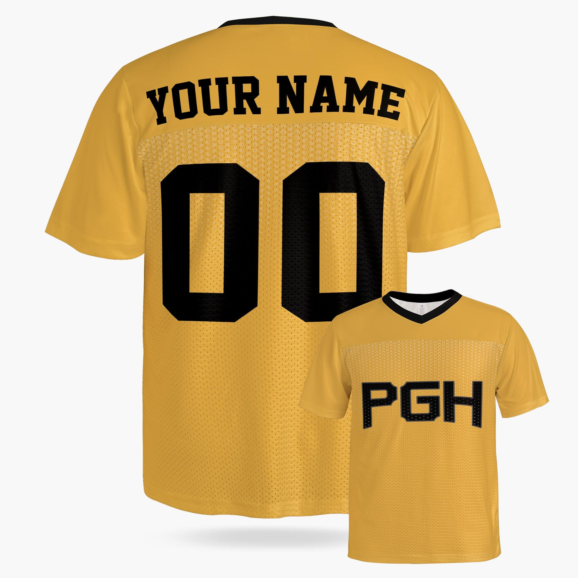 Custom City Football Jersey - Pittsburgh PGH Yellow - Design Your Own