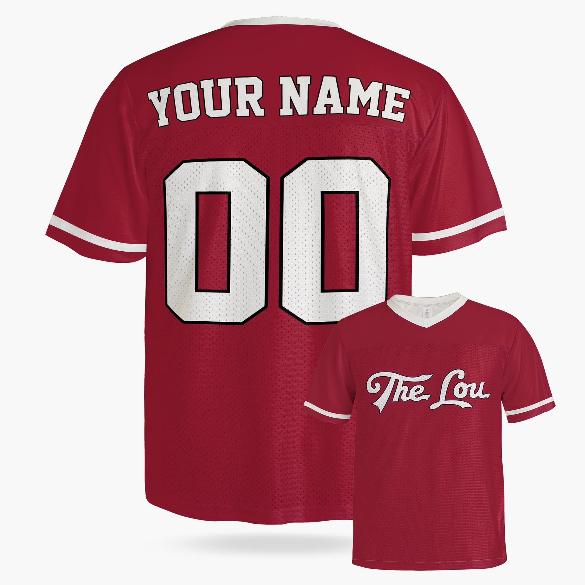 Custom City Football Jersey - St. Louis The Lou Red - Design Your Own