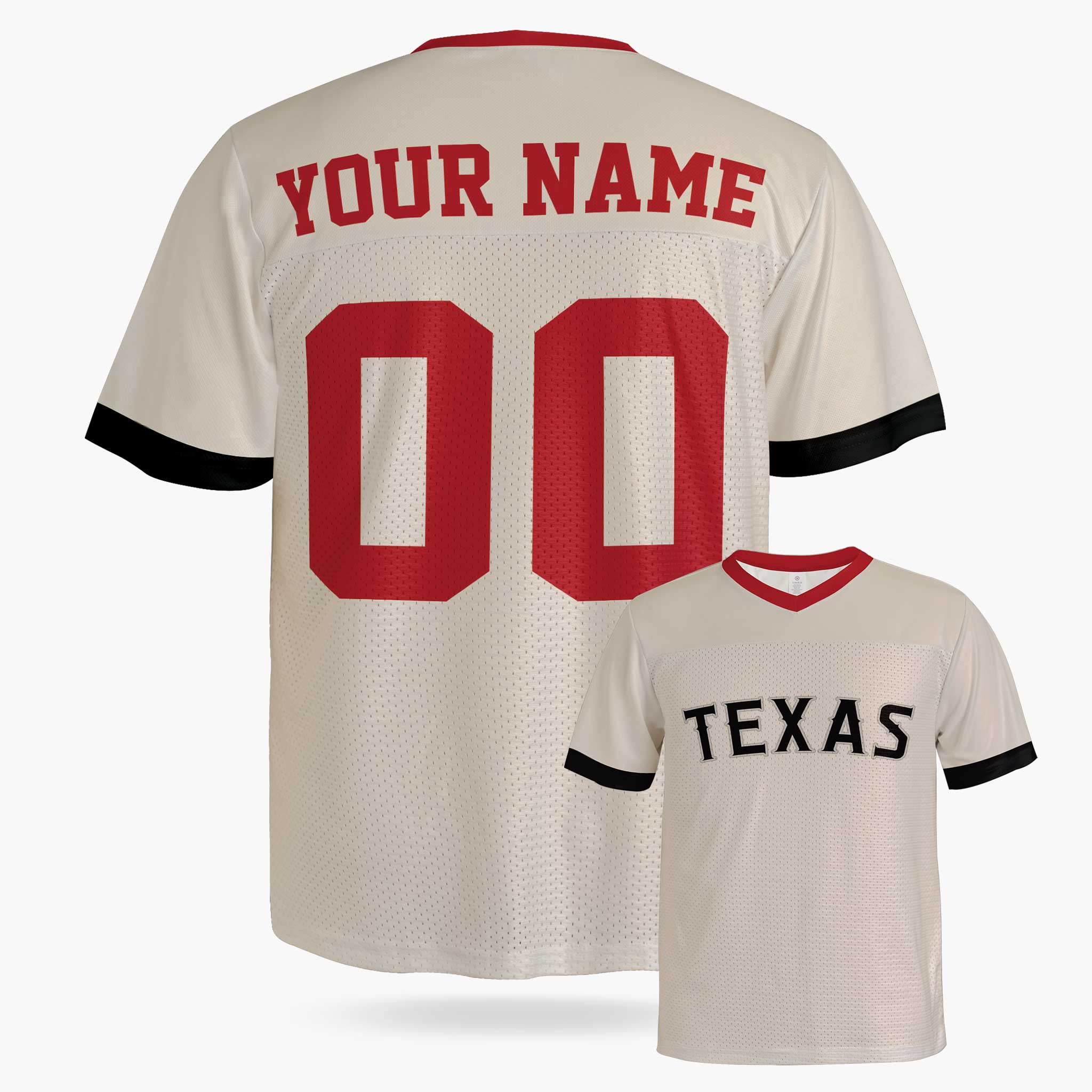 Custom City Football Jersey - Texas Beige - Design Your Own