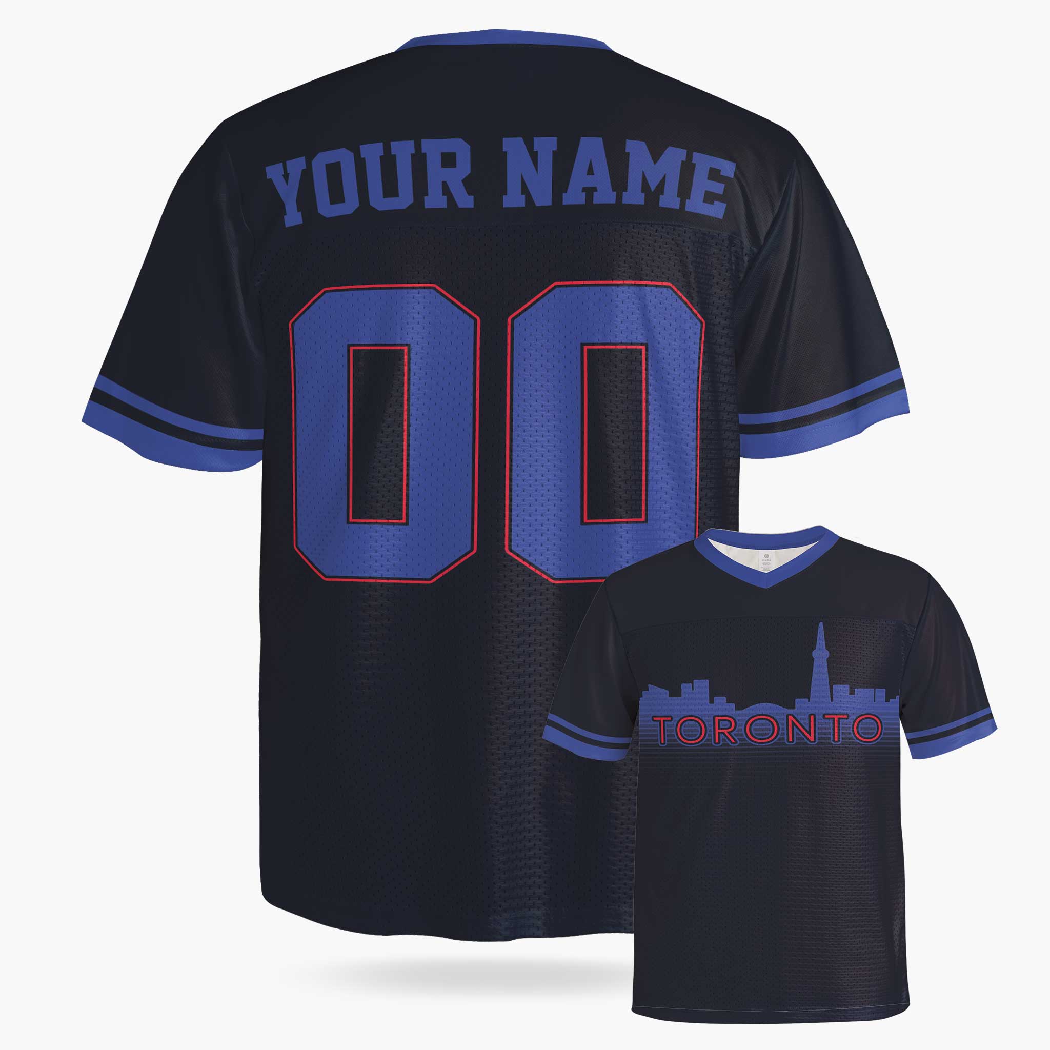 Custom City Football Jersey - Toronto Blue - Design Your Own