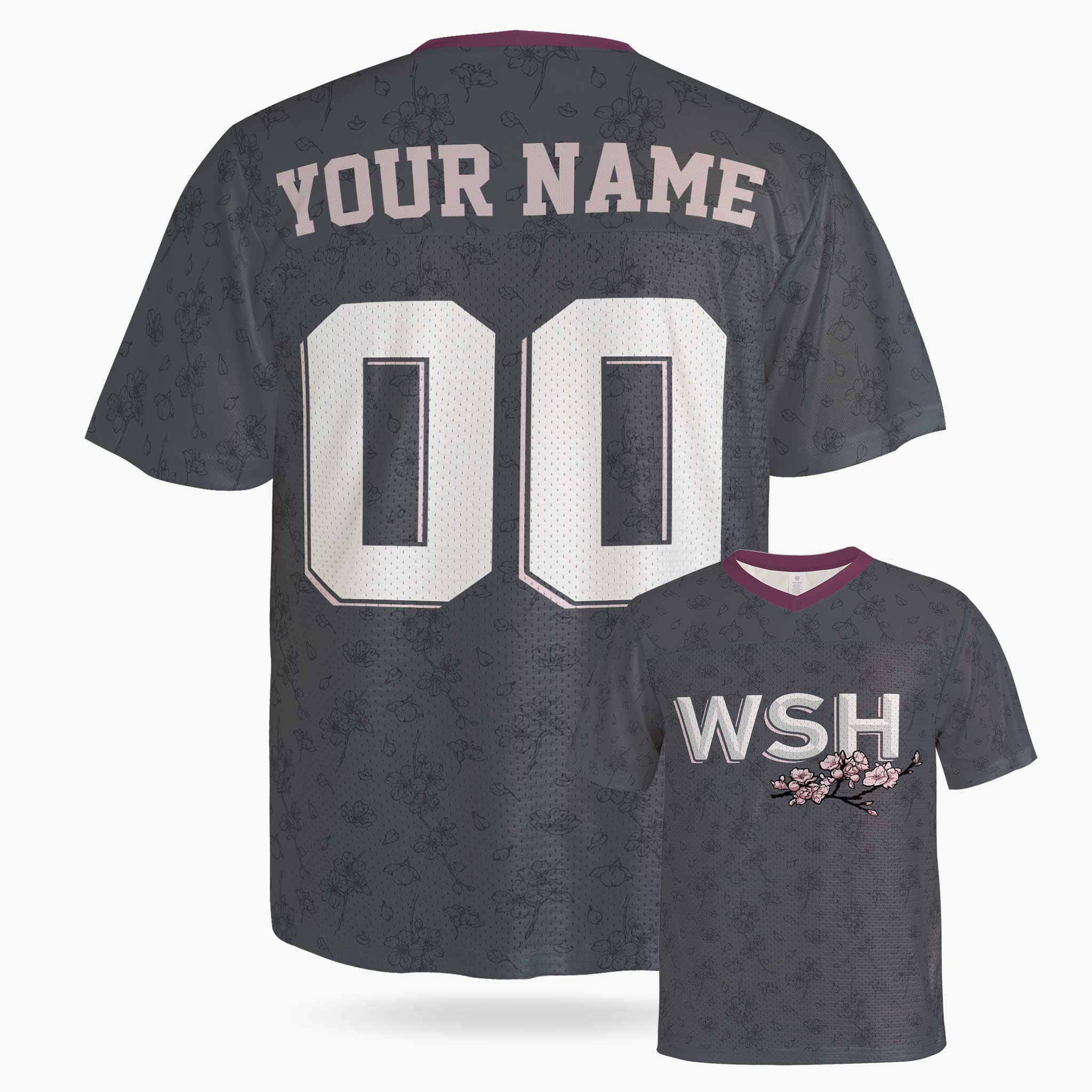 Custom City Football Jersey - Washington WSH Gray - Design Your Own