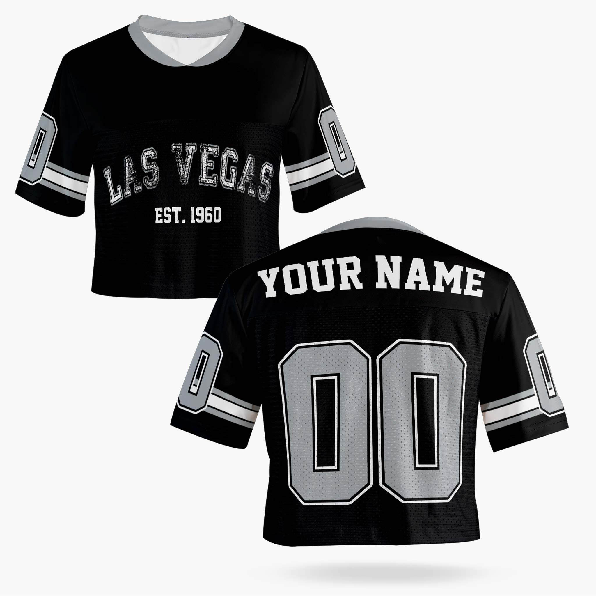 Custom Women's Crop Football Jersey Las Vegas - Design Your Own