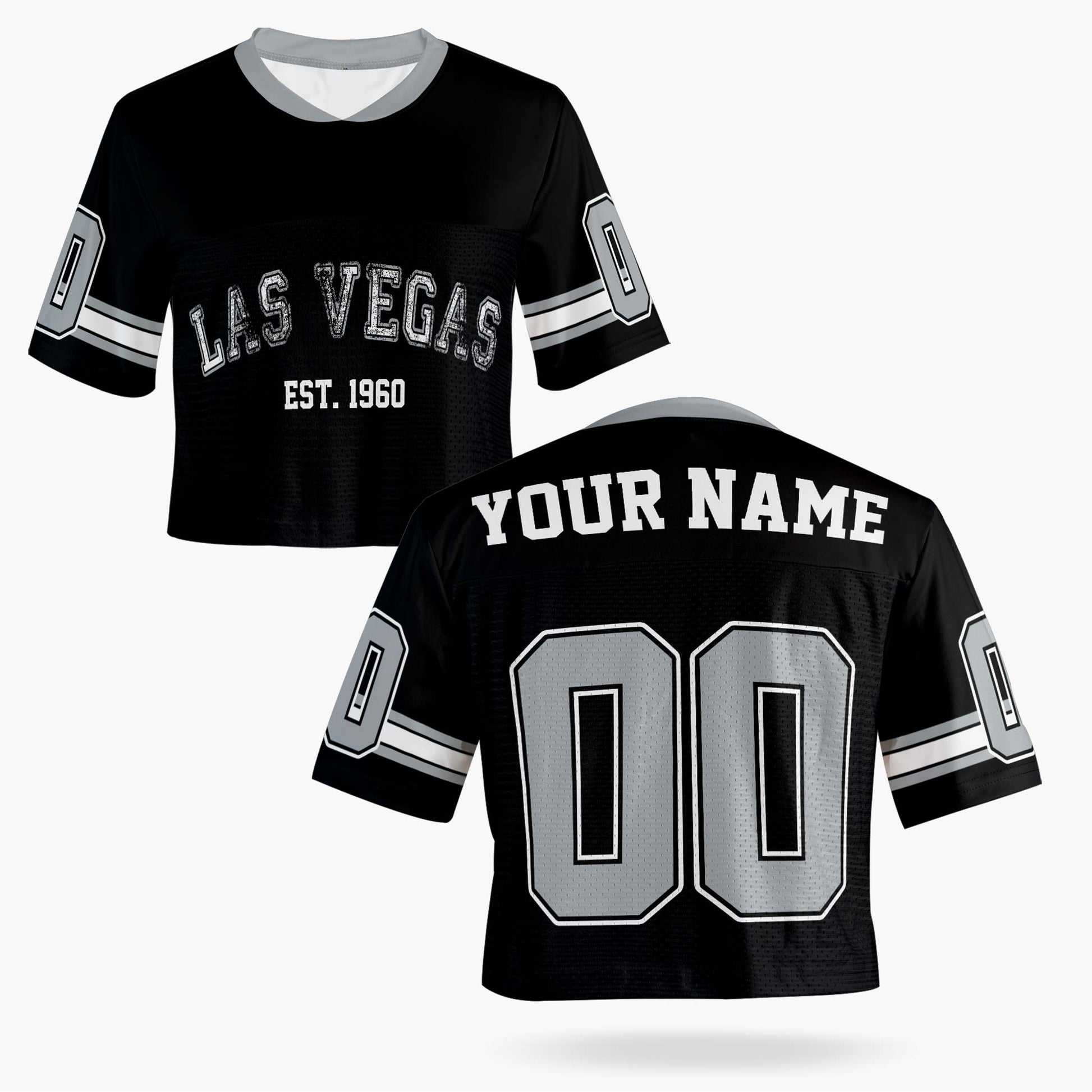 Custom Women's Crop Football Jersey Las Vegas - Design Your Own