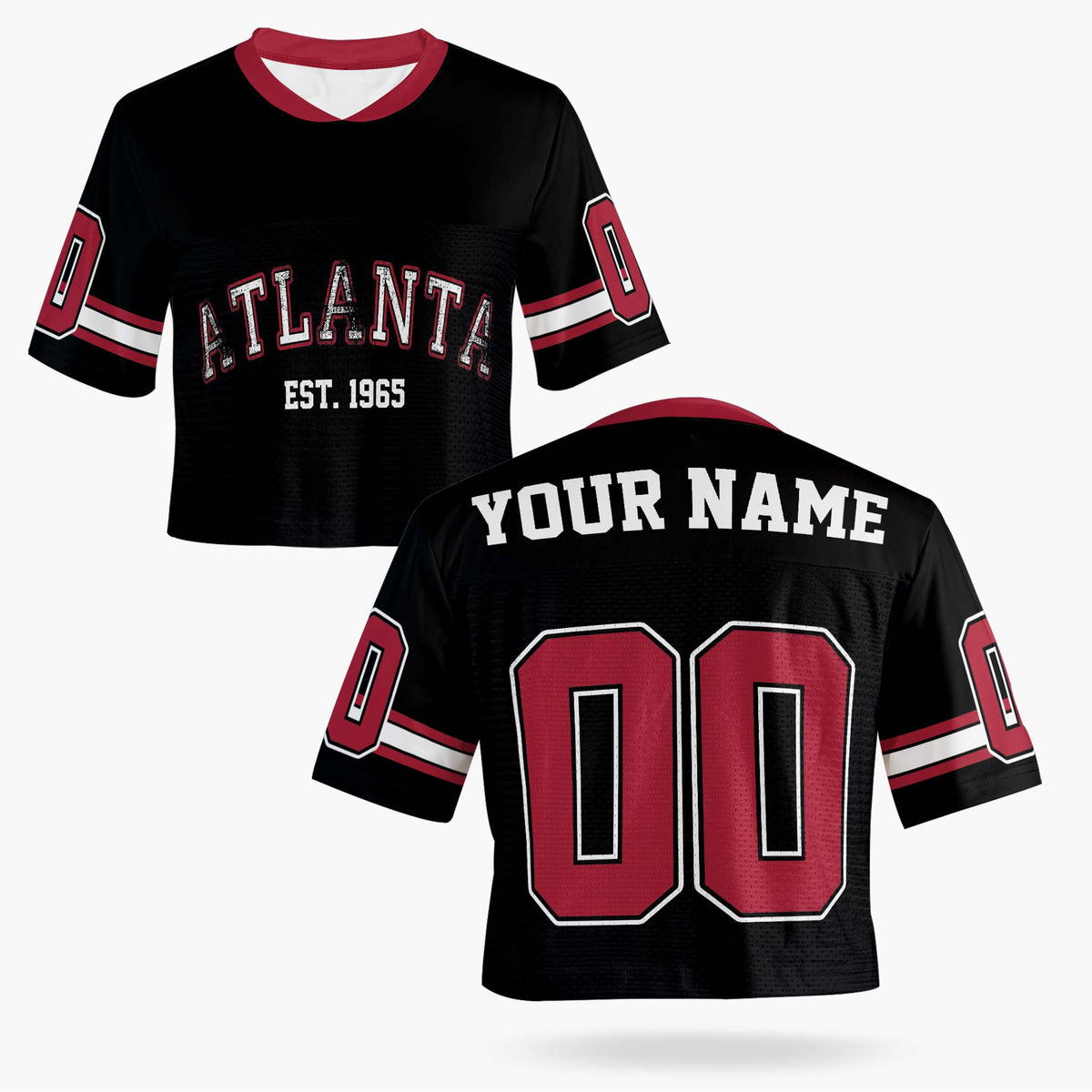 Custom Women's Crop Football Jersey Atlanta - Design Your Own