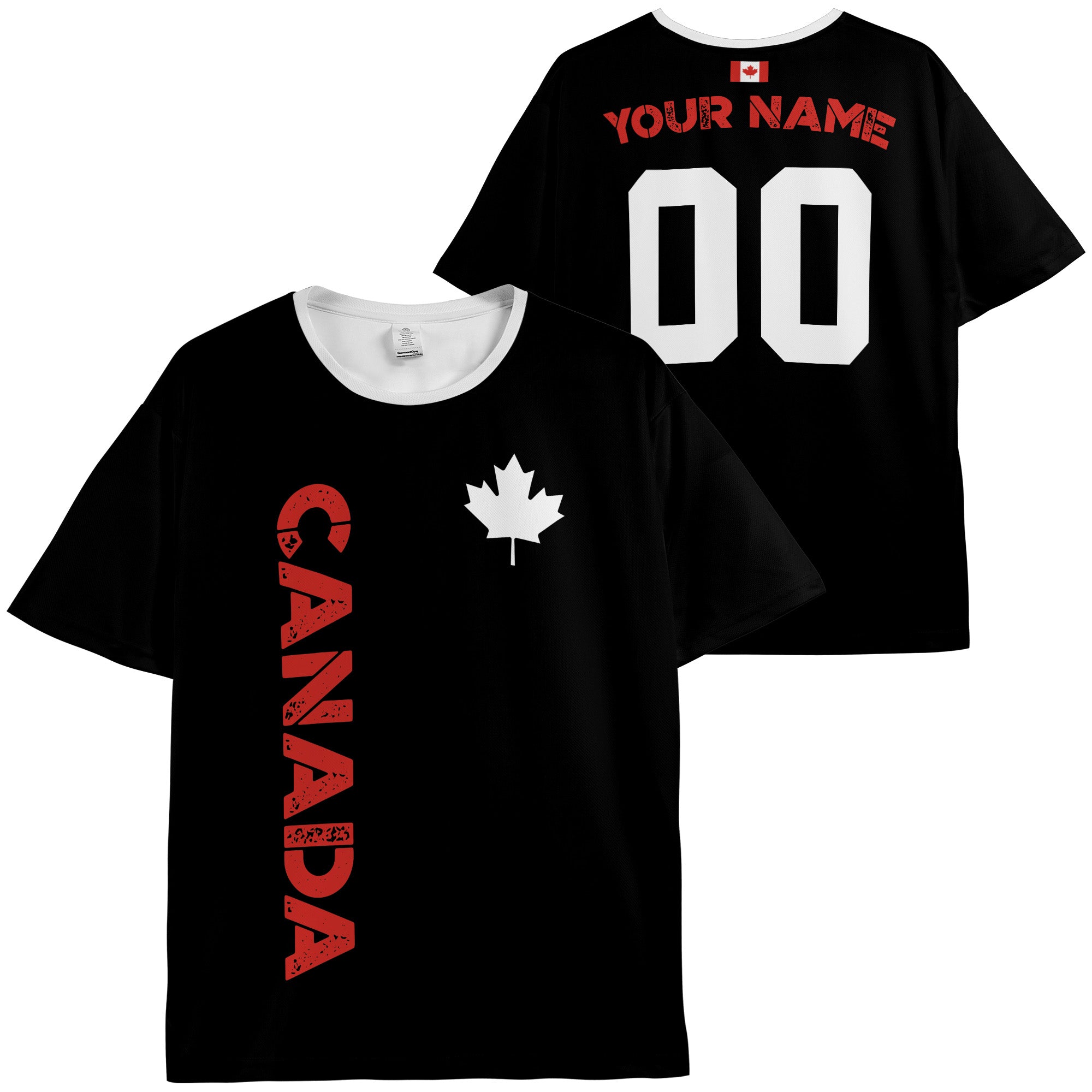 Custom Canada Soccer Jersey Canadian Fan Urban Black - Personalized Name Number