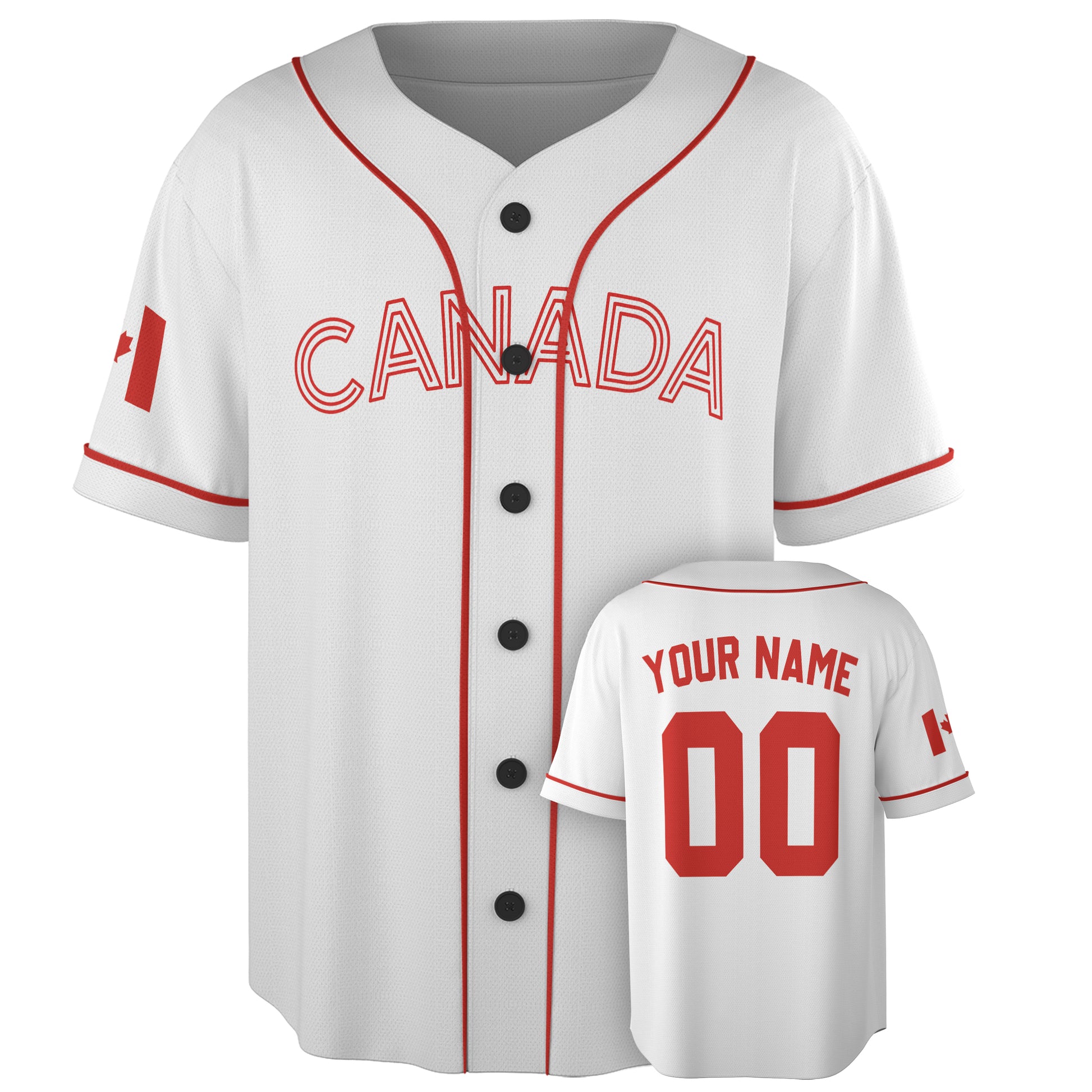 Custom Canada Baseball Jersey Canadian Fan Classic White – Personalized Name Number